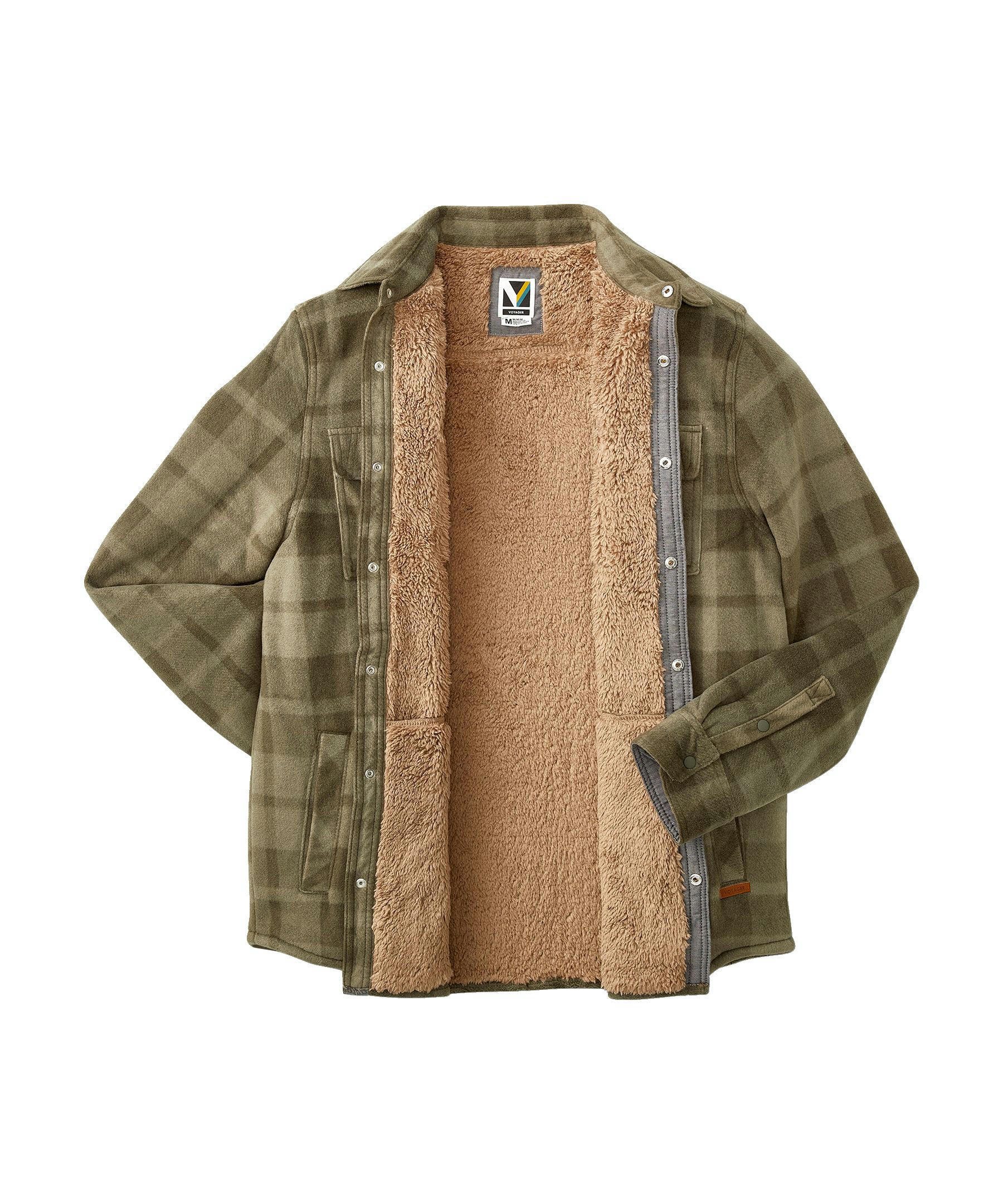 Voyager Men's Sherpa Lined Fleece Shacket