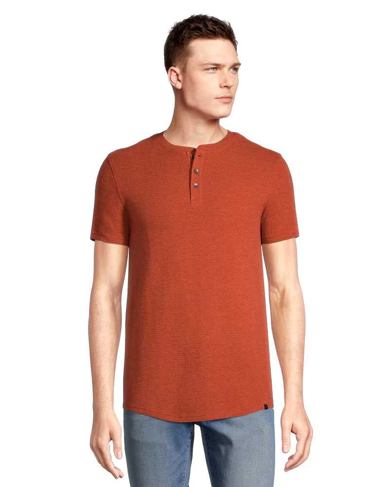 Men's Short Sleeve Modern Fit Ottoman Henley Shirt