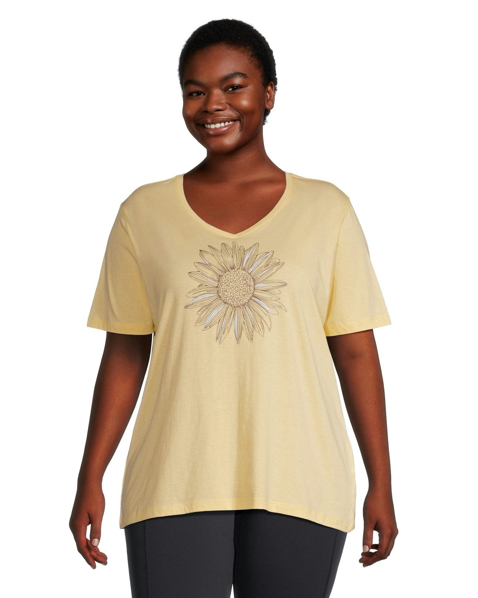 Columbia Women's Bluebird Day Relaxed Fit V Neck T Shirt