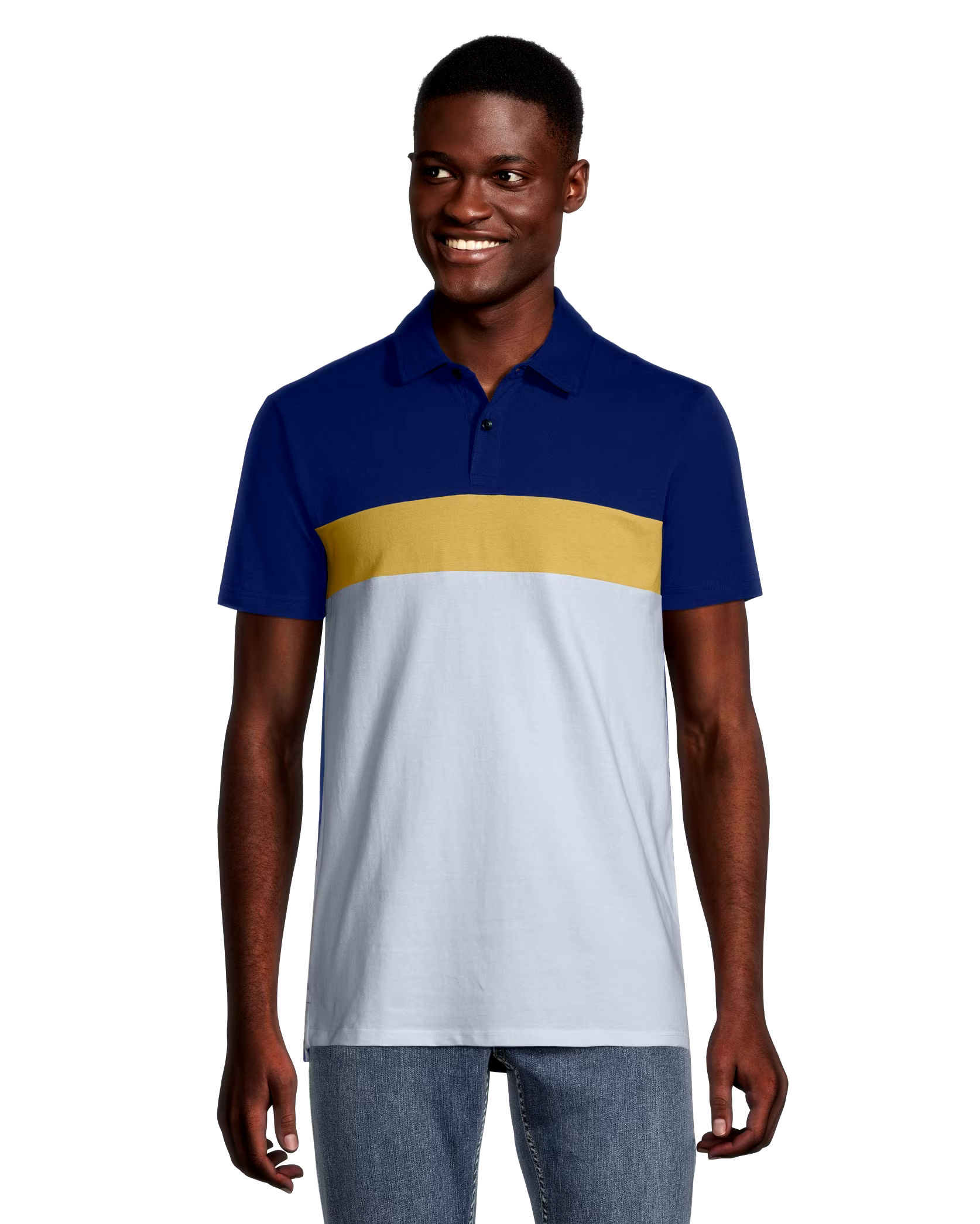 Lois Men's Fletcher Colourblock Short Sleeve Polo Shirt