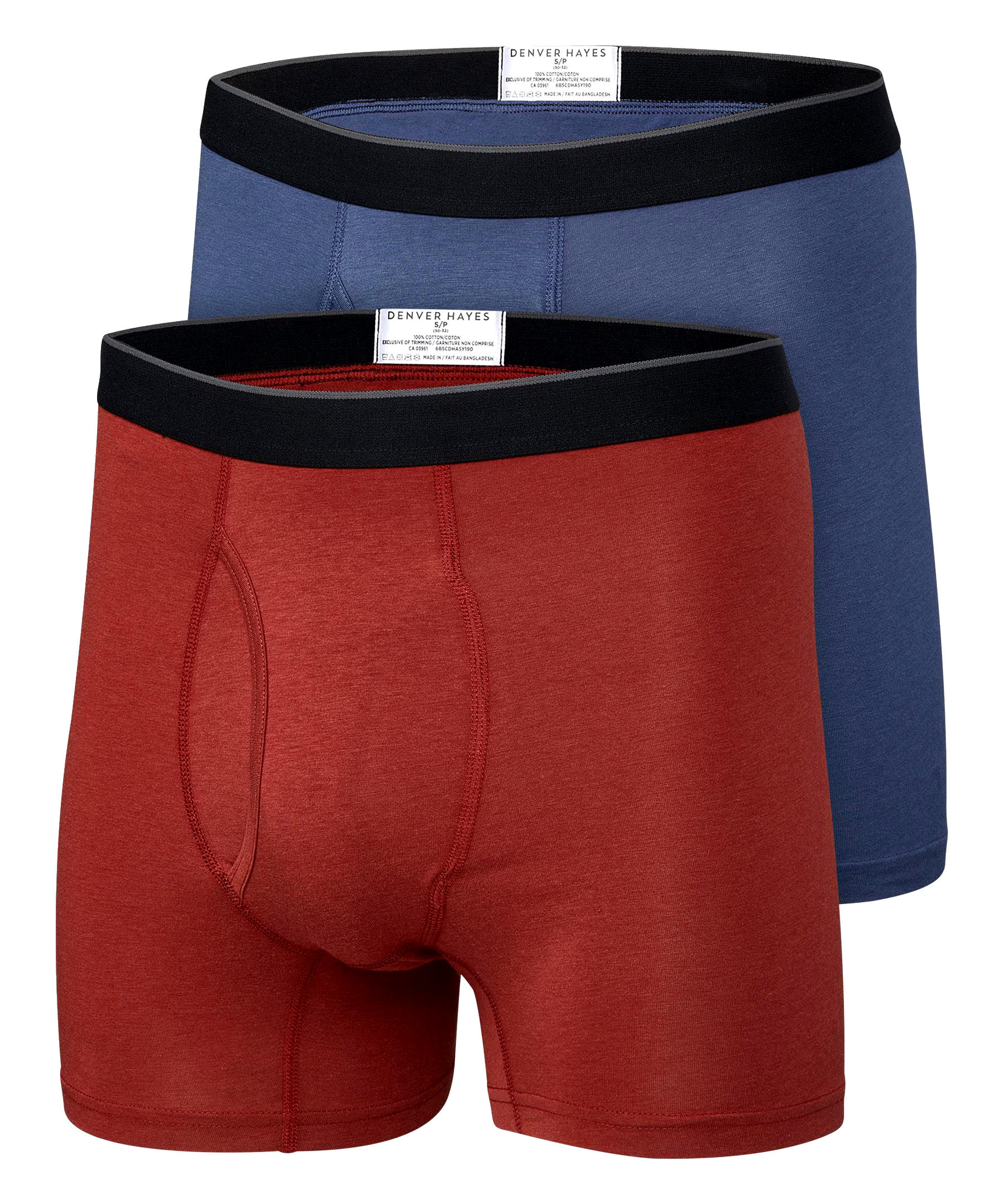 Denver Hayes Men's Rayon from Bamboo 2-Pack Trunk Briefs