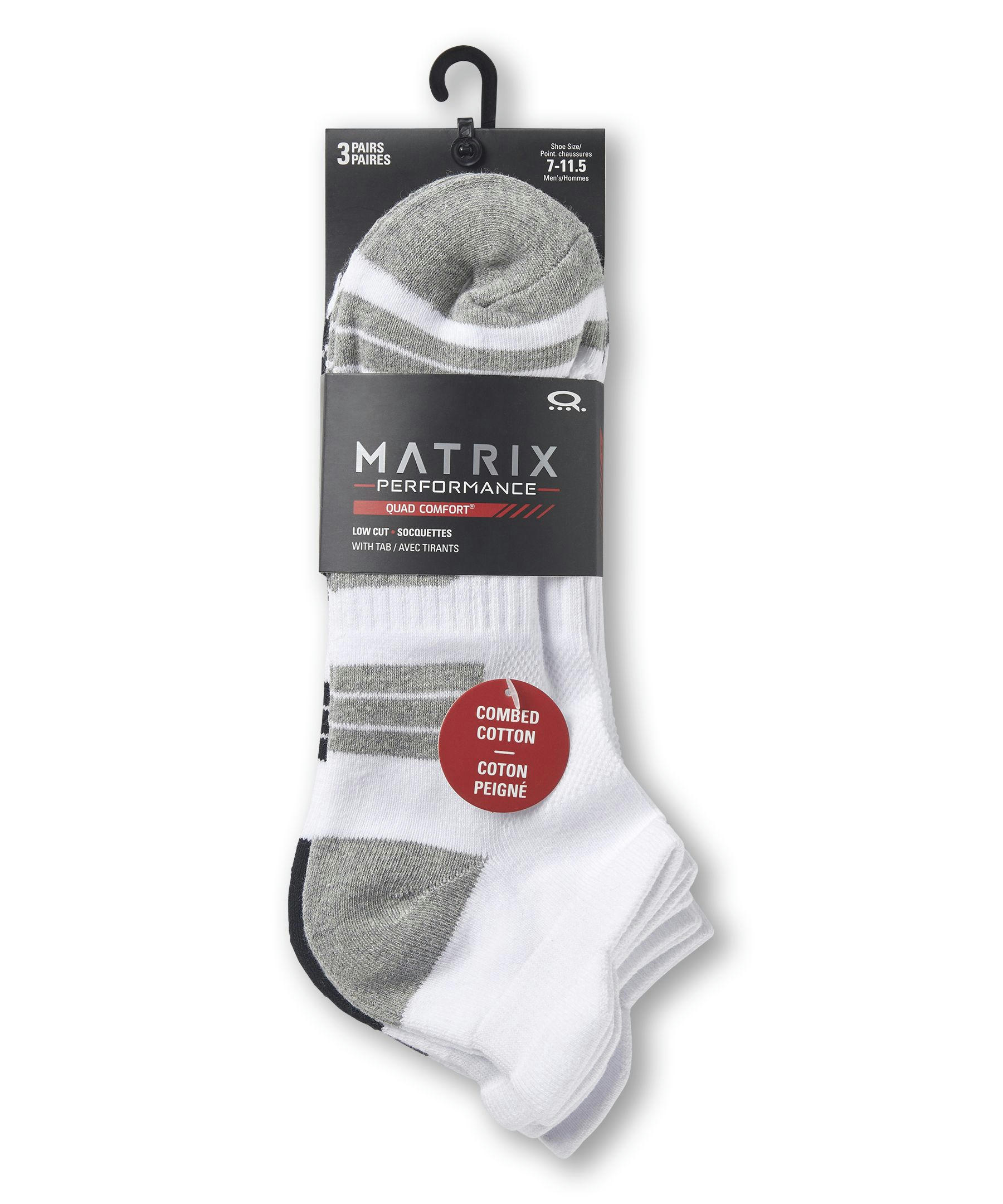 Matrix Men's FRESHTECH® Low Cut with Tab Sport Socks, 3 Pack