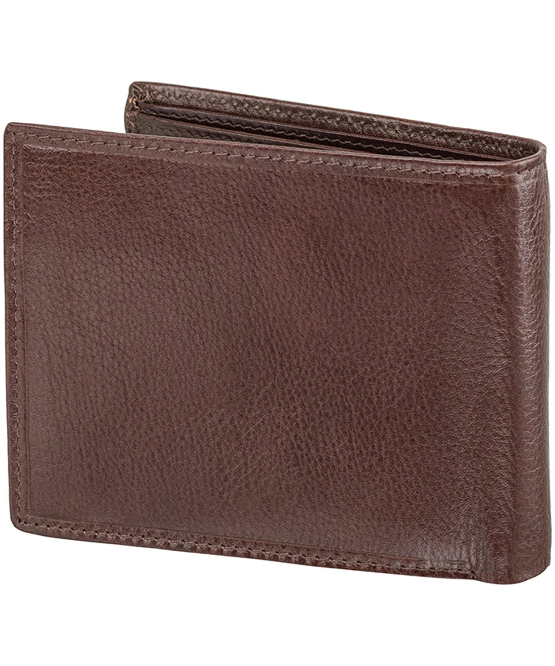 Mancini Leather Goods Men's Equestrian RFID Secure Wallet with Removable Passcase Brown