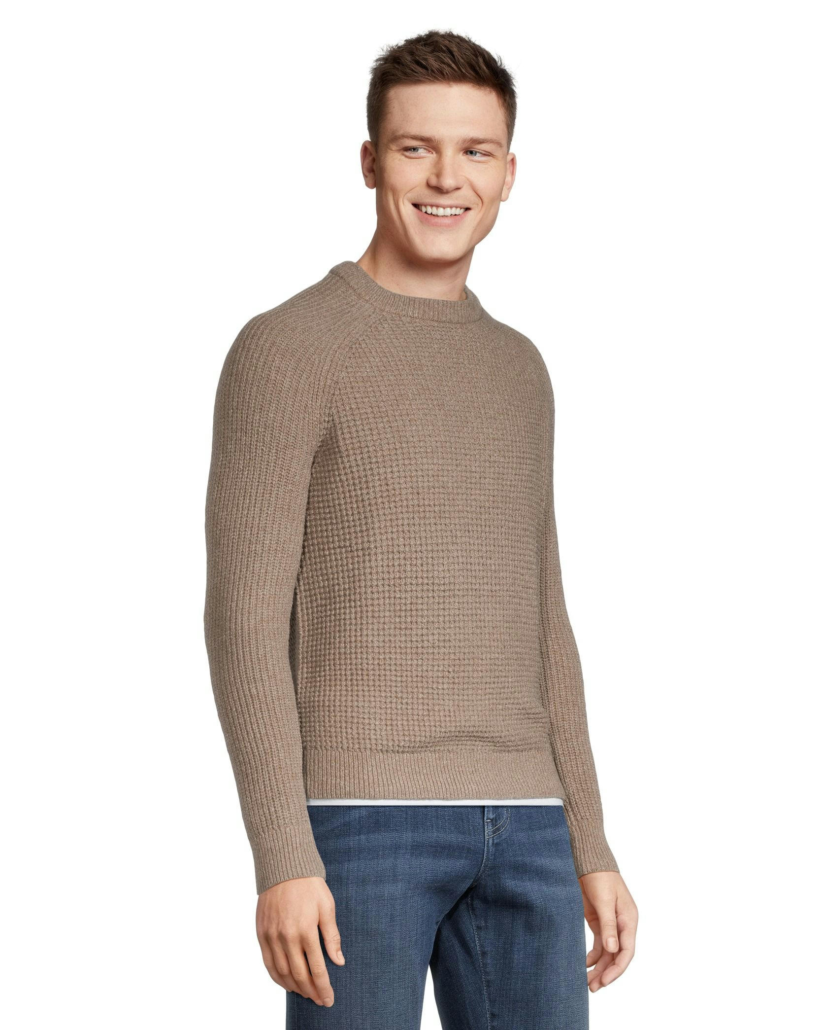 Denver Hayes Men's Mixed Stitch Crewneck Sweater