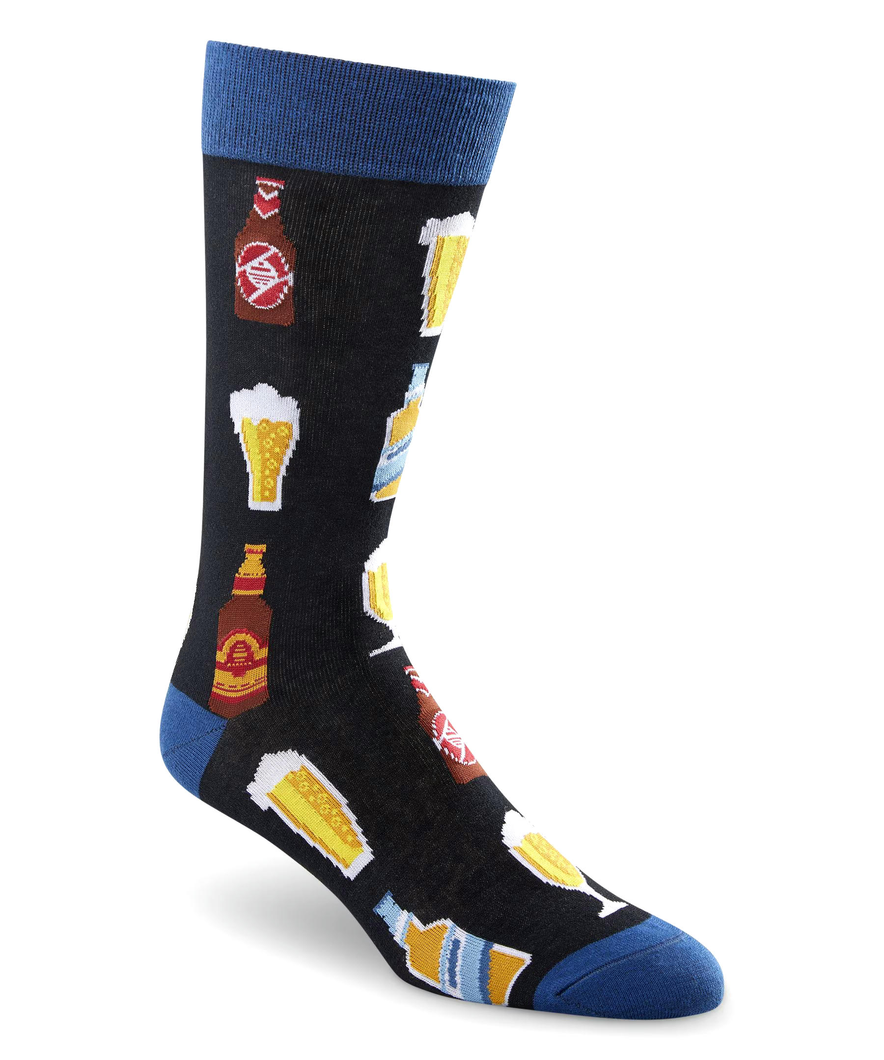 Denver Hayes Men's FRESHTECH® Beer Pattern Casual Crew Socks