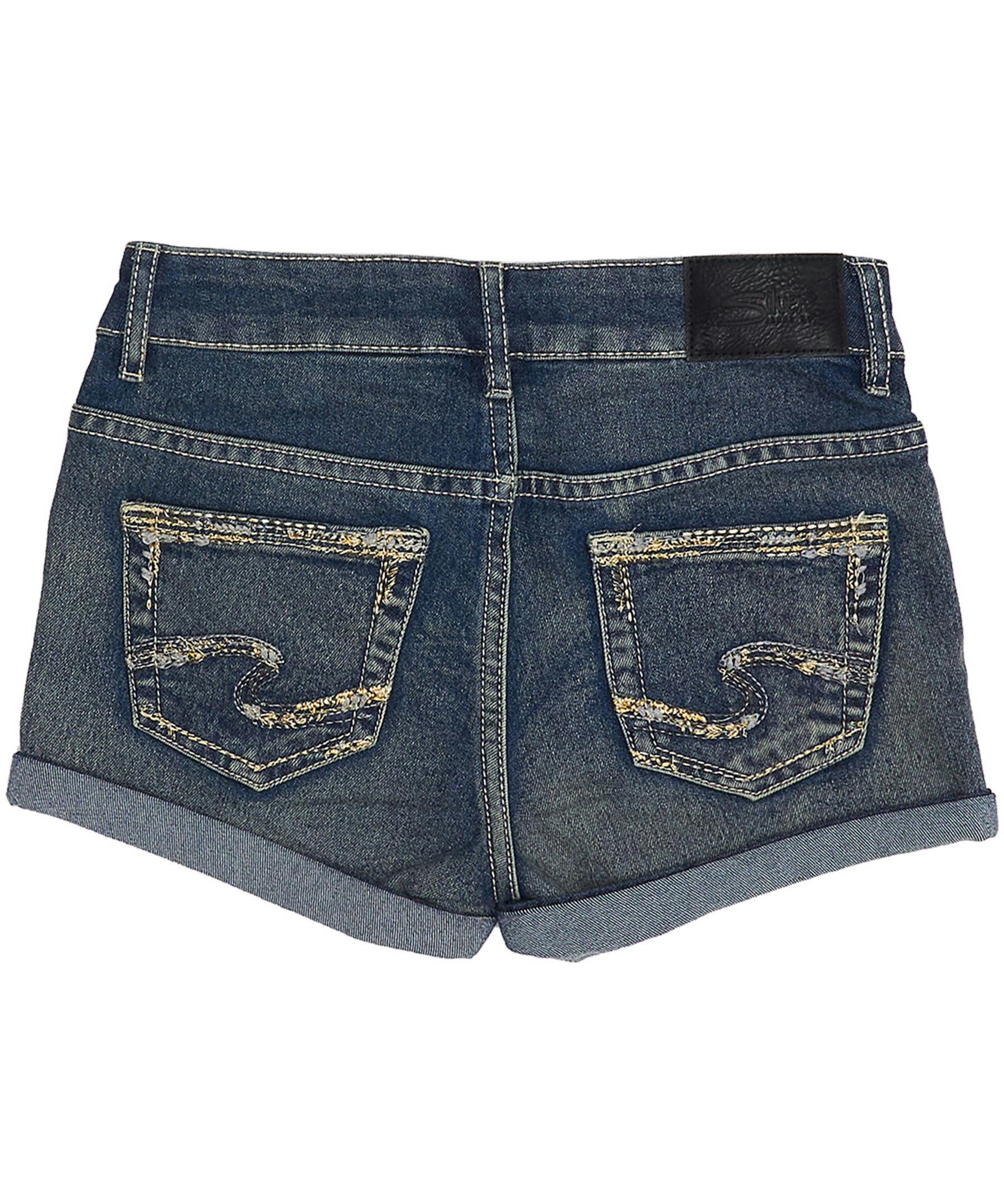 Youth Girls' Mid Rise Denim Jean Shorts - Medium Wash
