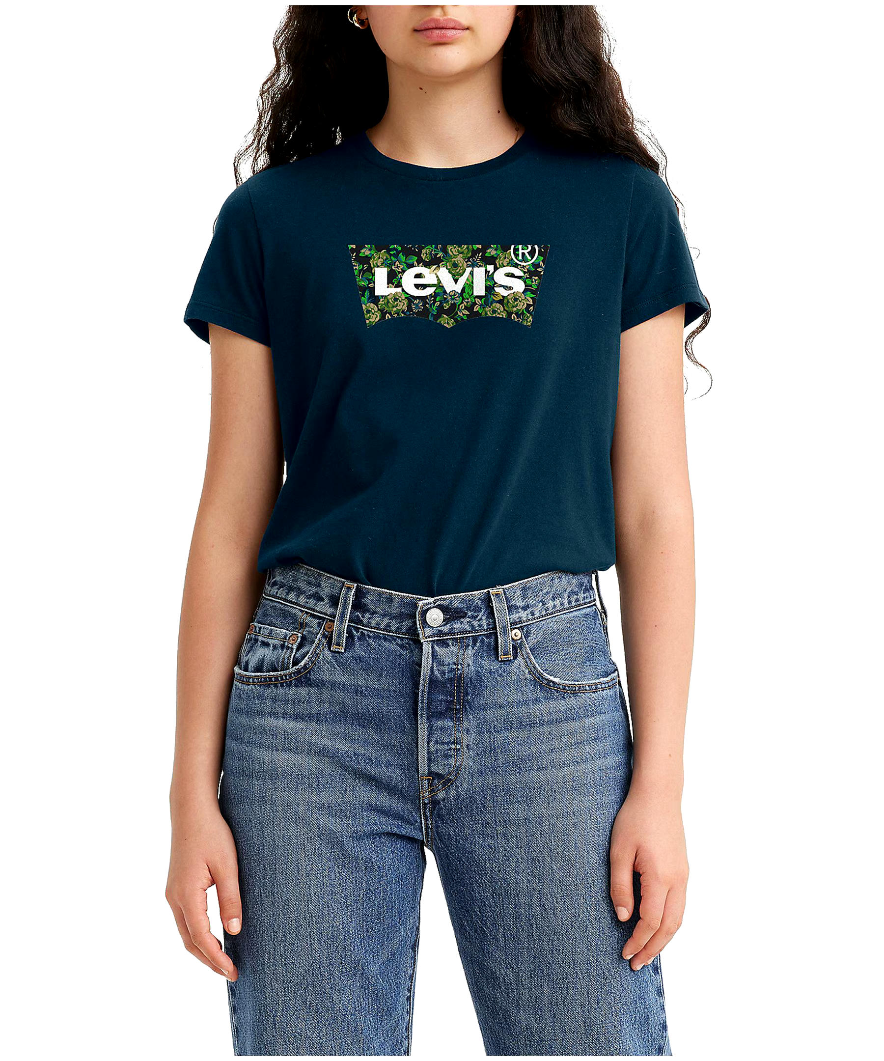 Levi's Women's Batwing Crewneck Graphic The Perfect Tee T Shirt