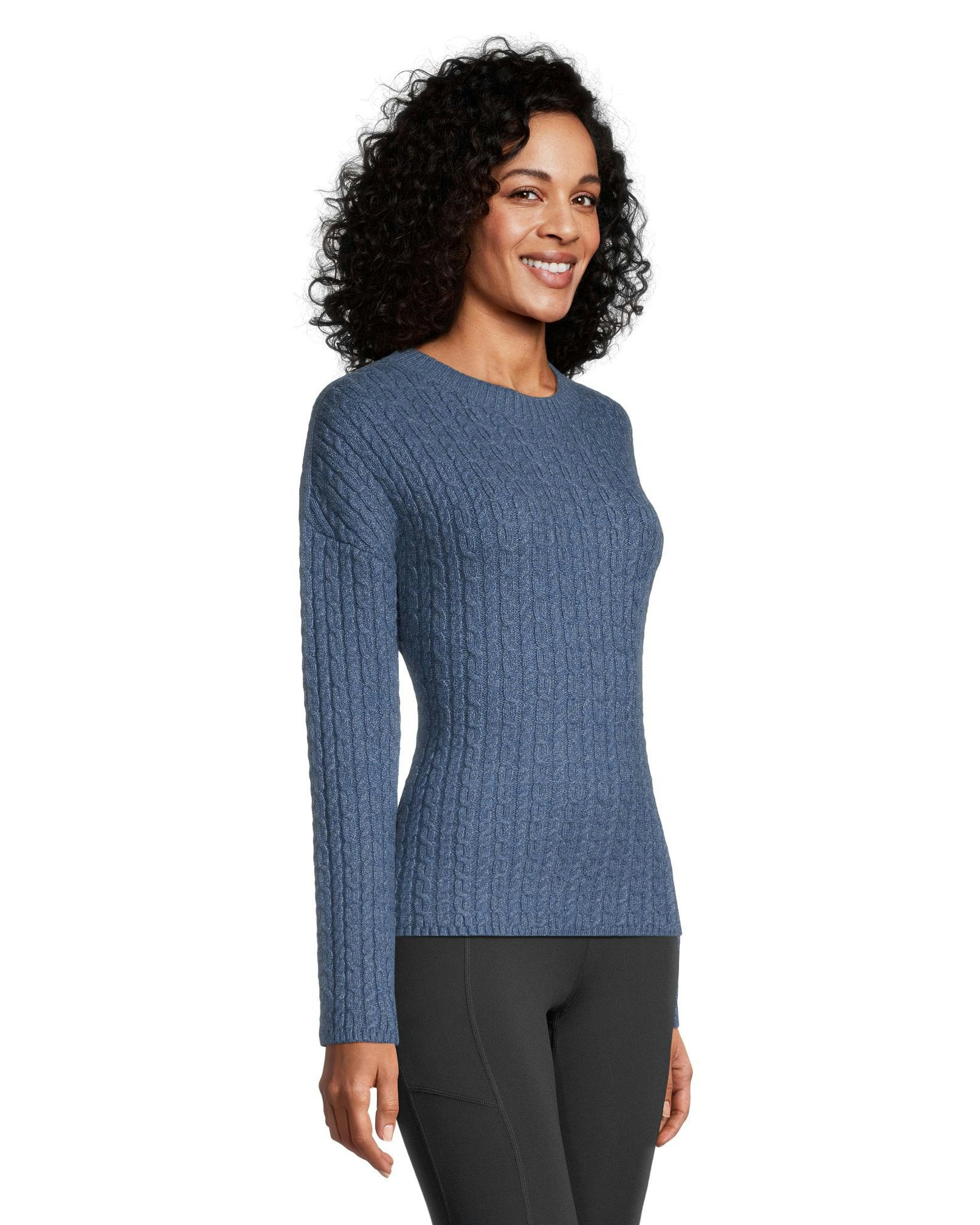 WindRiver Women's Semi Fitted Cozy Rib Knit Pullover