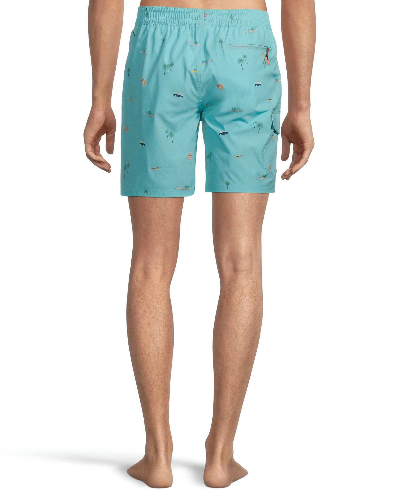 FarWest Men's All-Over-Print Quick Dry E-Board Shorts