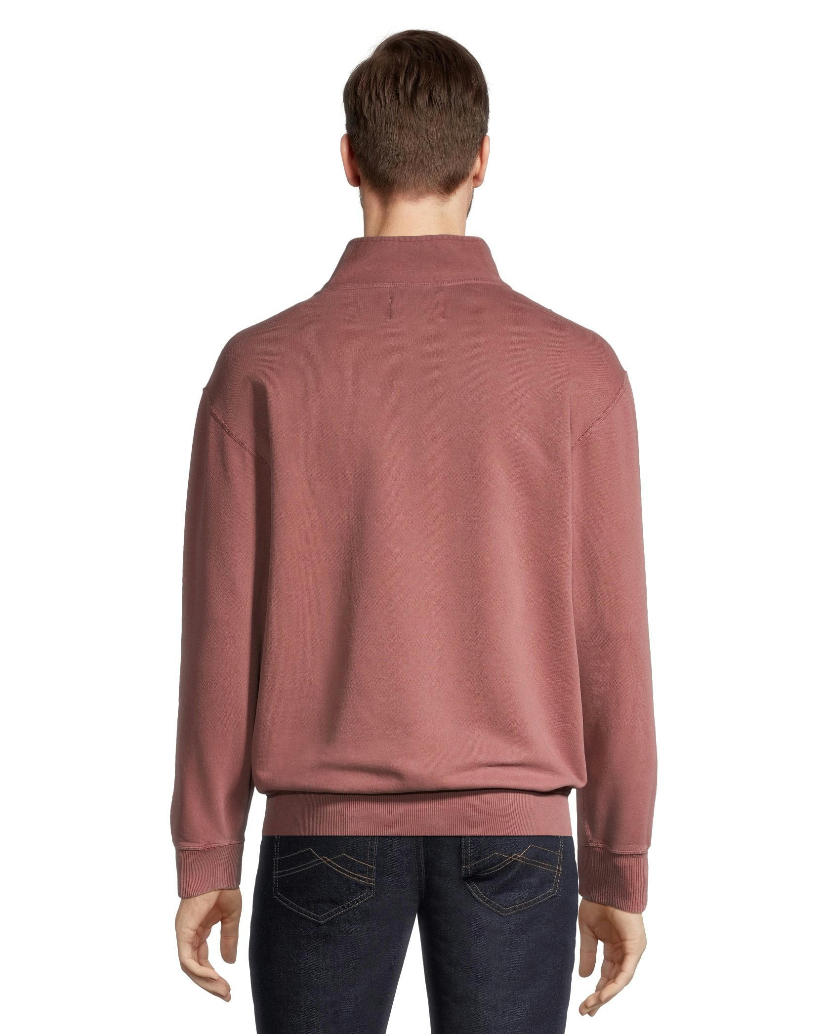 WindRiver Men's Original Fleece Quarter Zip Mock Neck Comfort Fit Cotton Sweatshirt