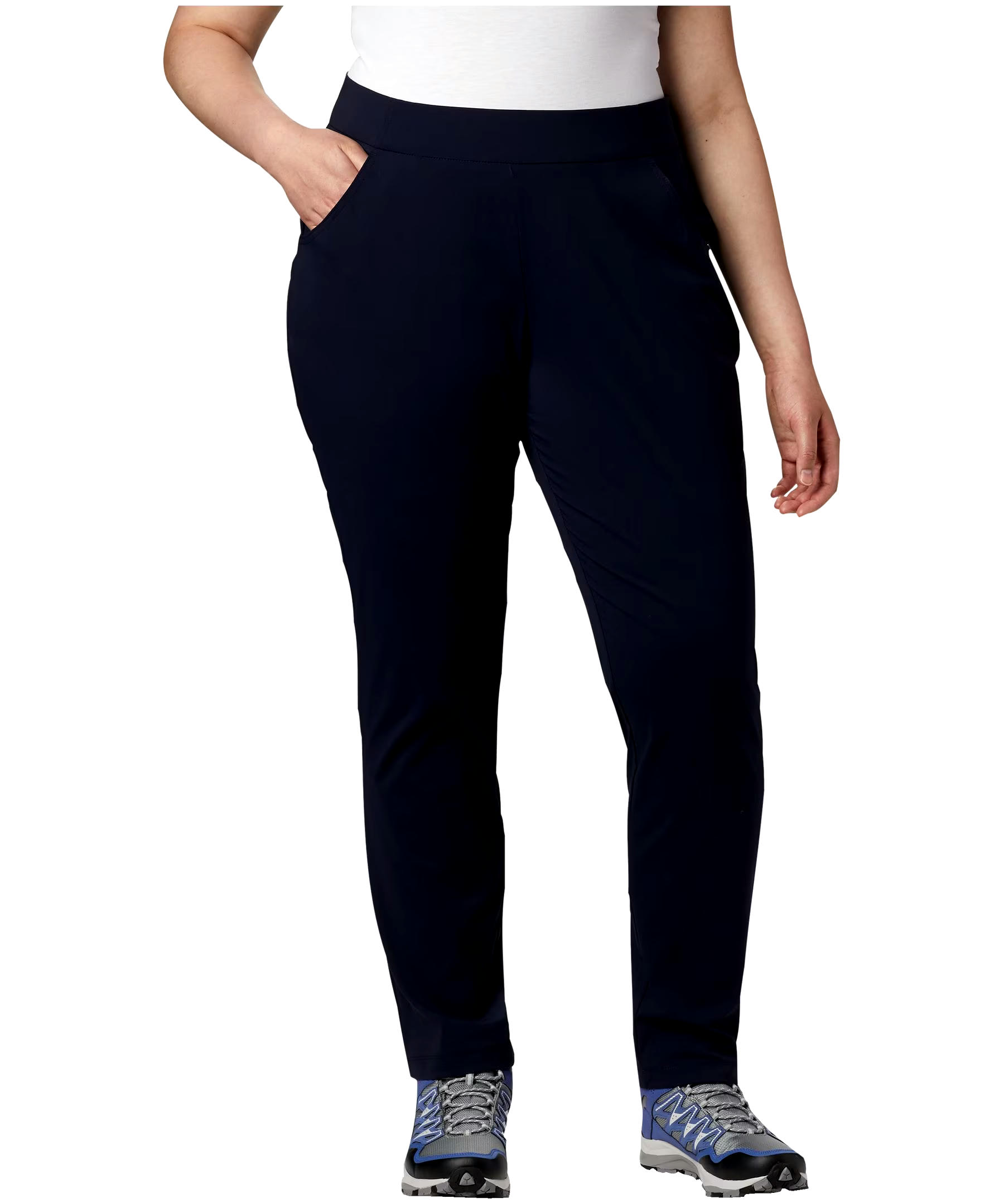 Columbia Women's Anytime Casual Pull On Pants, Hiking, Casual, Slim Fit, Mid Rise, Stretch