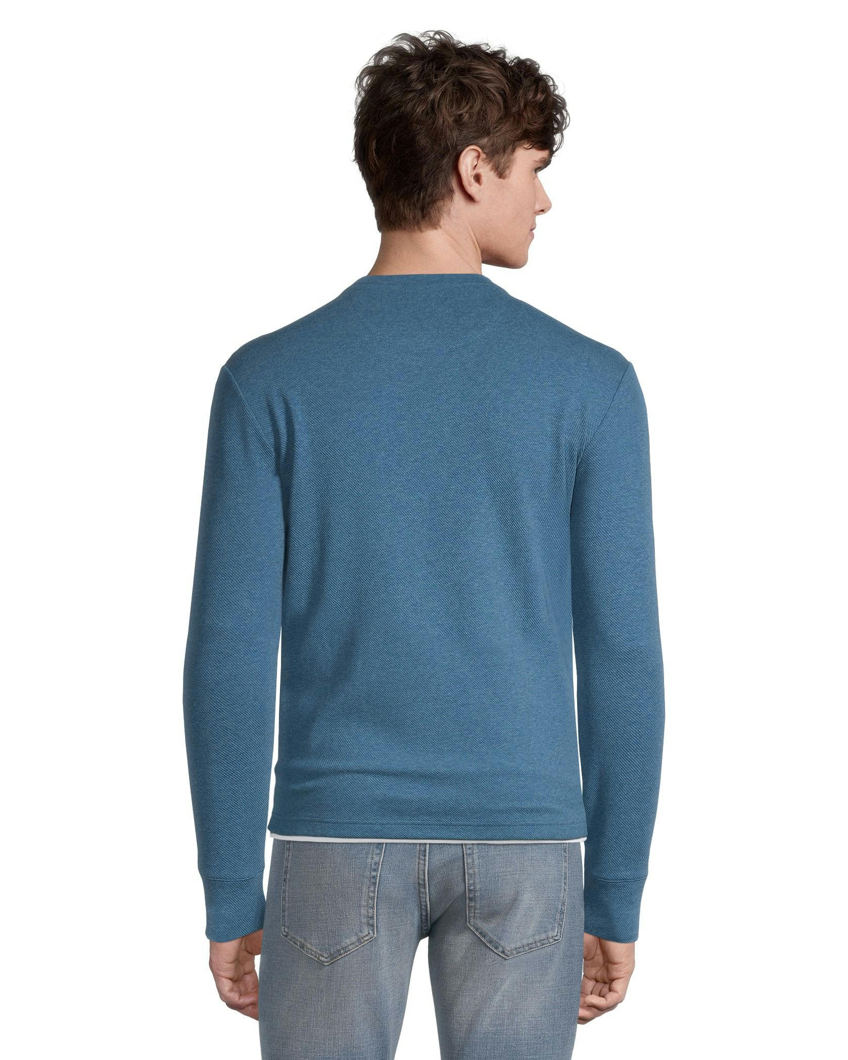 WindRiver Men's Birdseye Long Sleeve Modern Fit Crewneck T Shirt