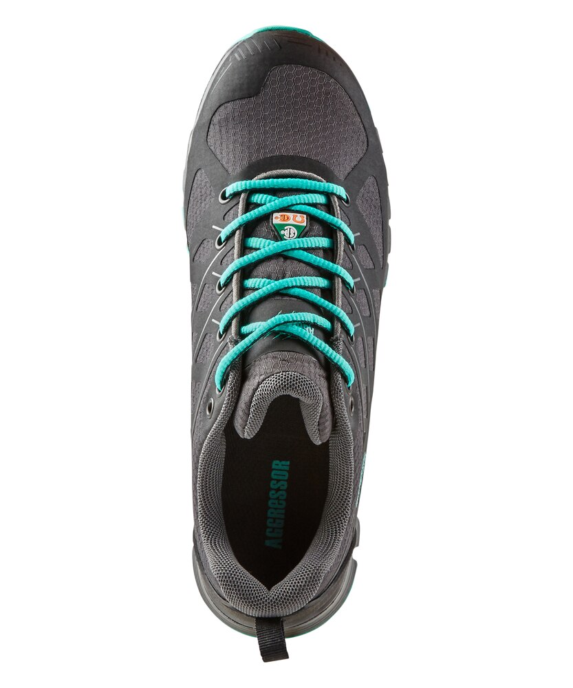 Aggressor Women's Steel Toe Steel Plate Athletic Safety Shoes - Black