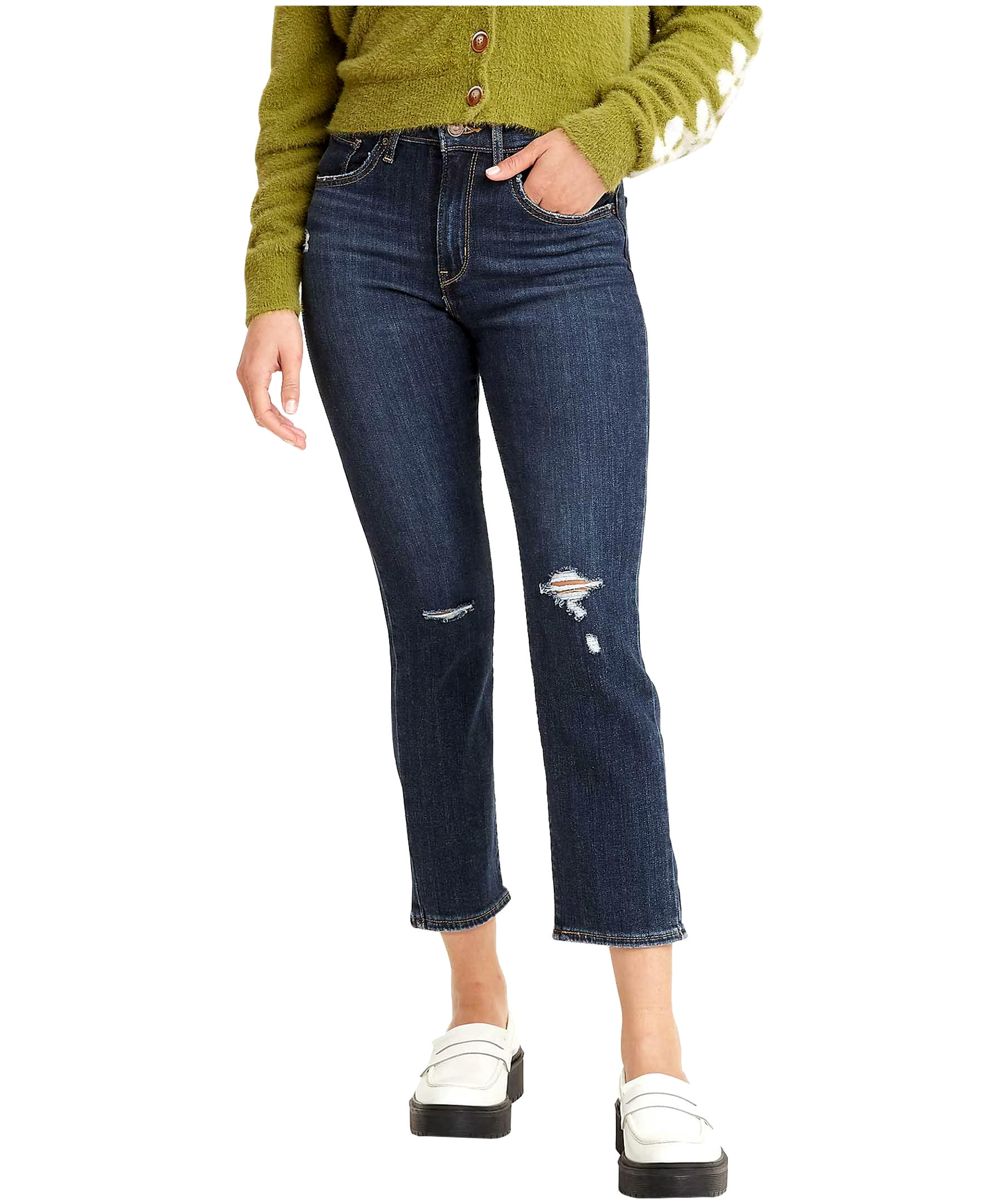 Levi's Women's 724 High Rise Straight Leg Cropped Jeans