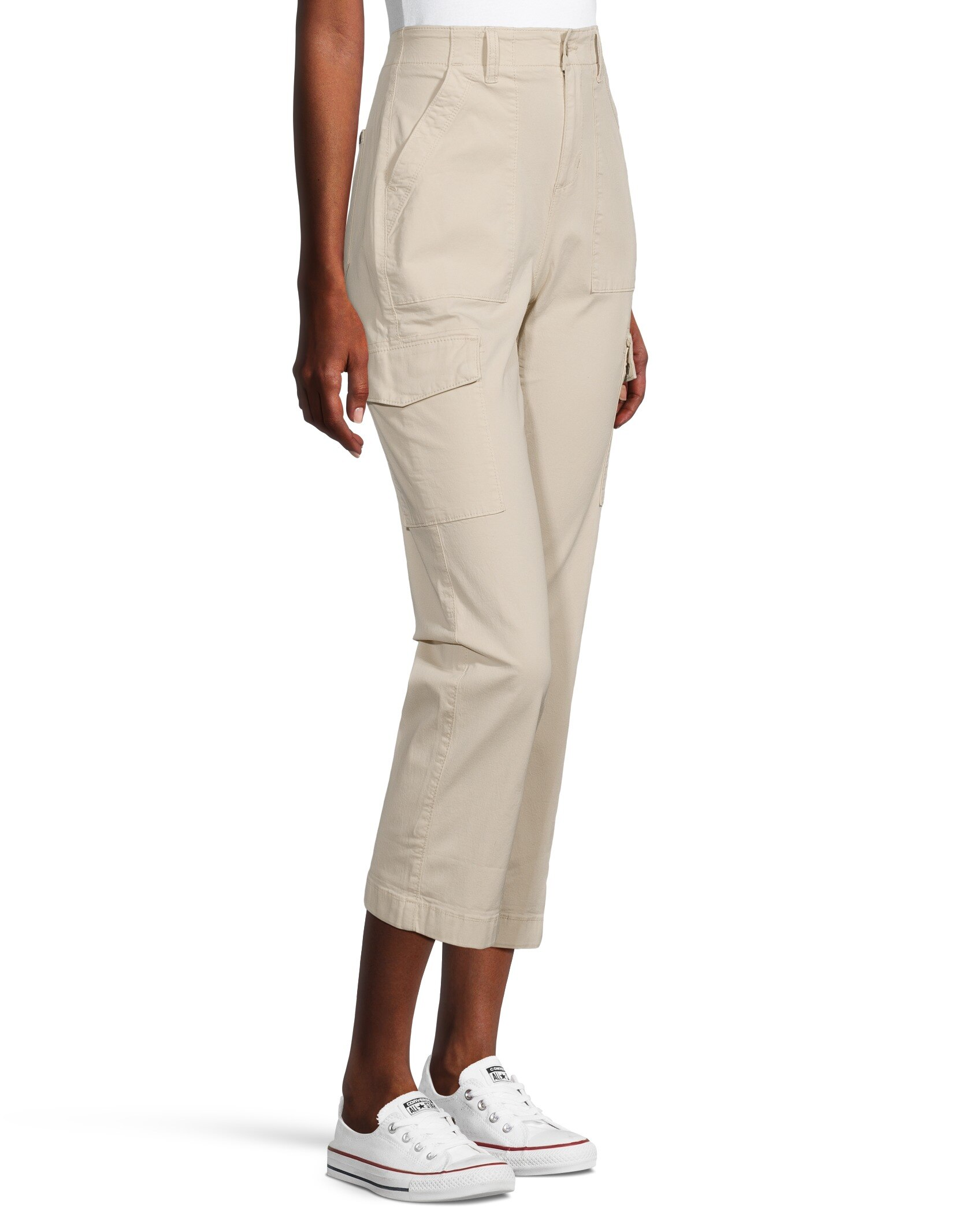 Denver Hayes Women's Garment Wash High Rise Crop Pants