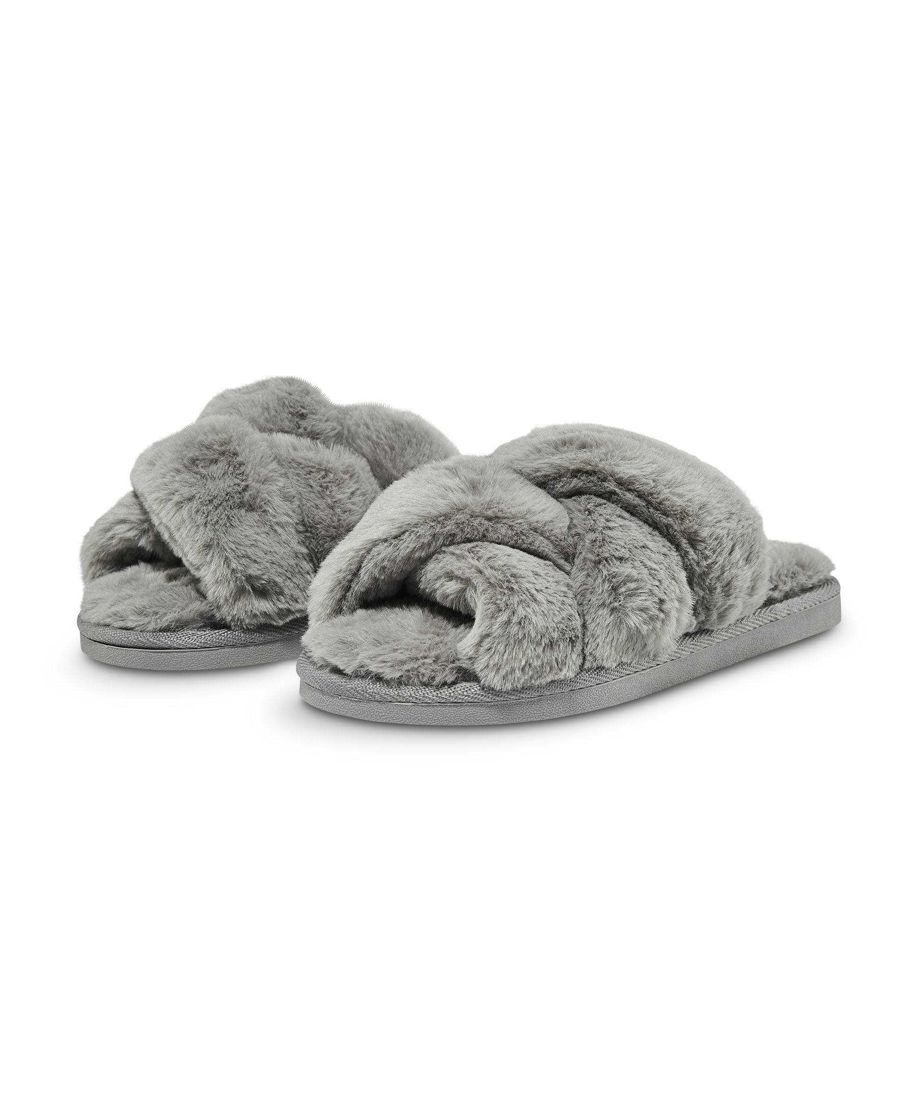 Denver Hayes Women's Criss-Cross Faux Fur Slide