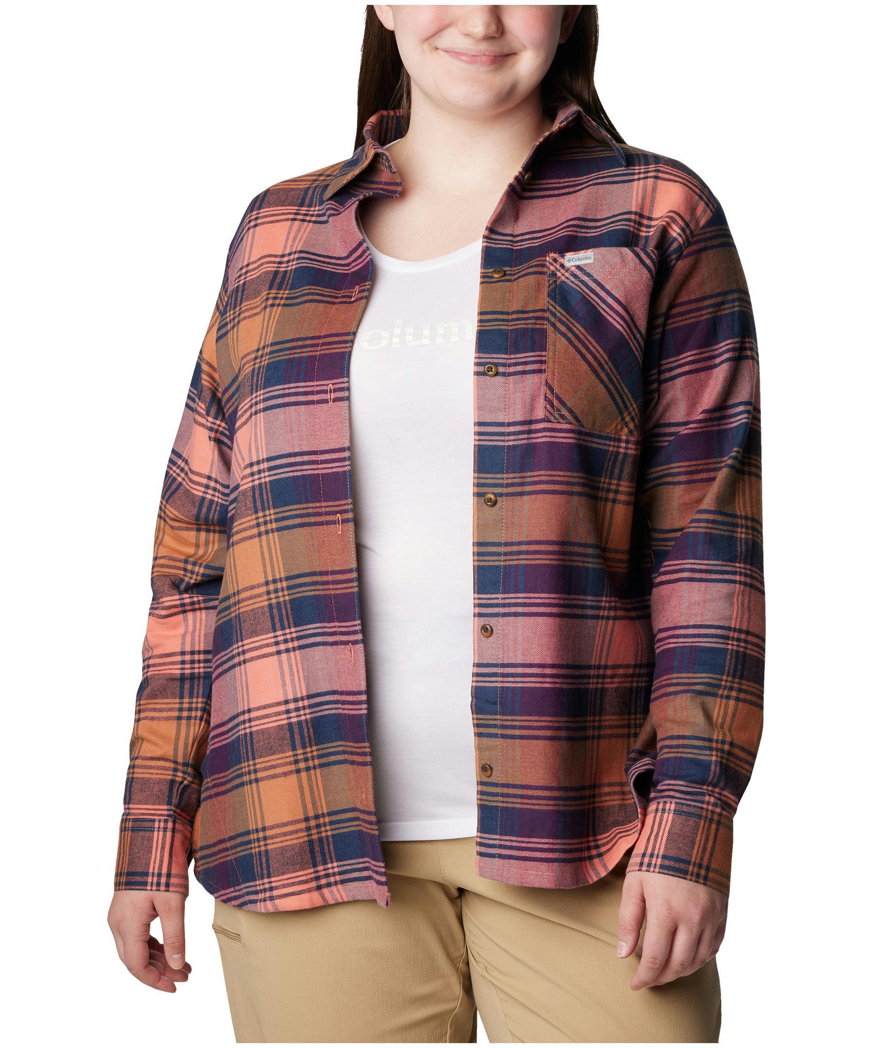 Columbia Women's Calico Basin Classic Long Sleeve Flannel Shirt