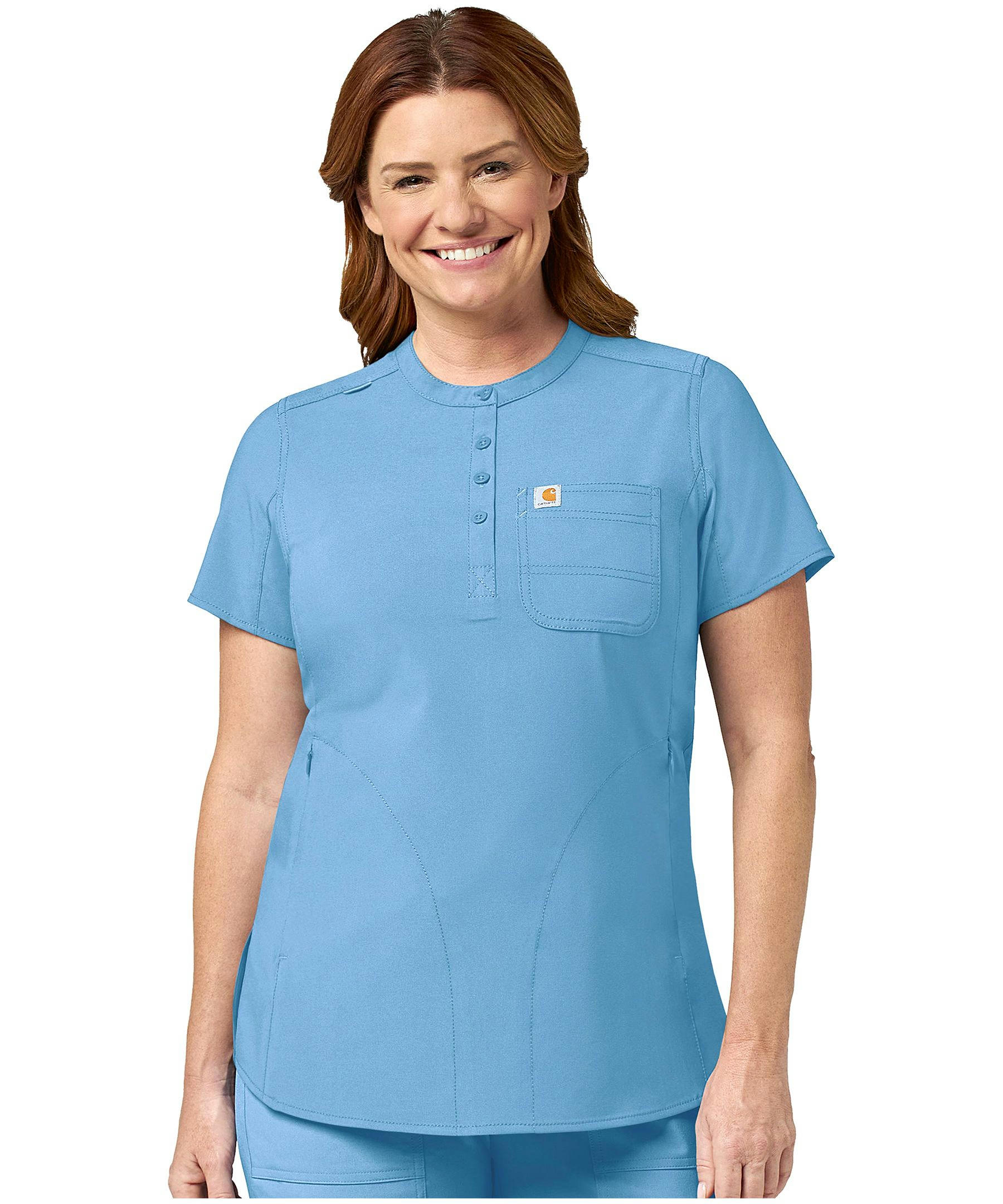 Carhartt Women's Force Modern Fit Henley Tunic Scrub Top