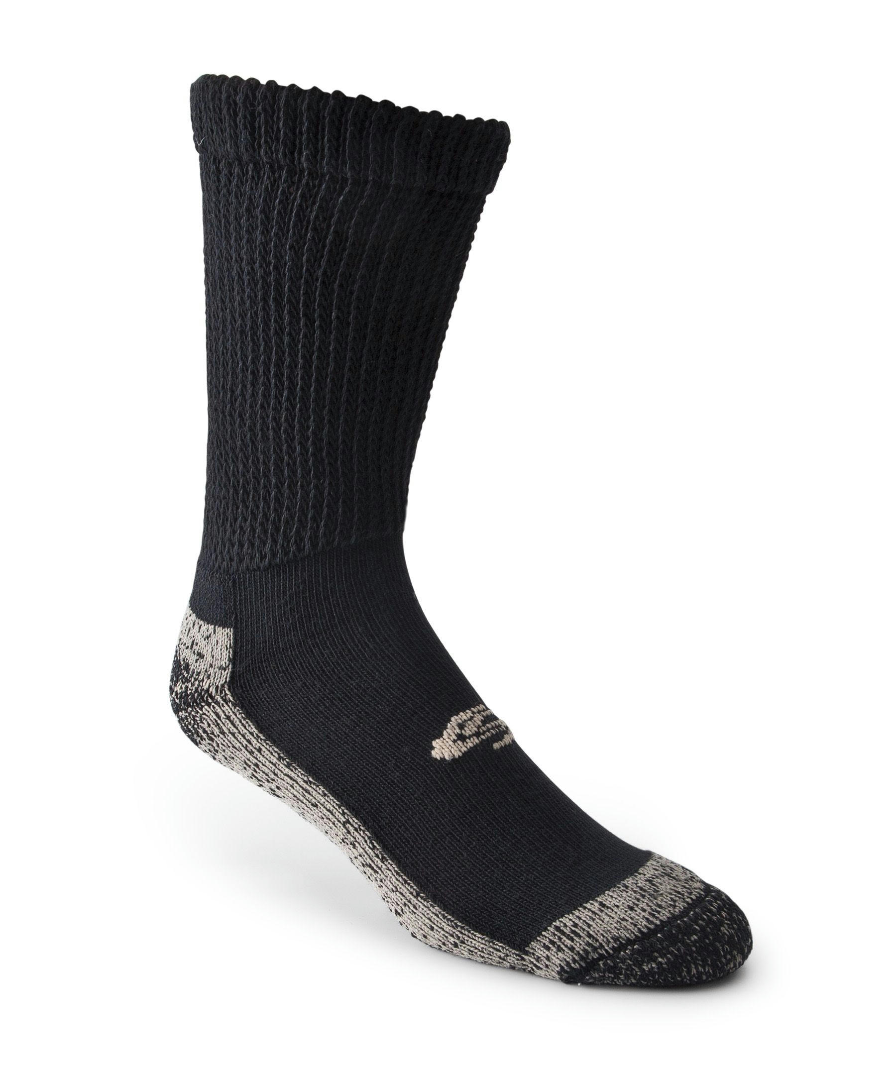 Copper Sole Men's 2 Pack Copper Non Binding Crew Socks