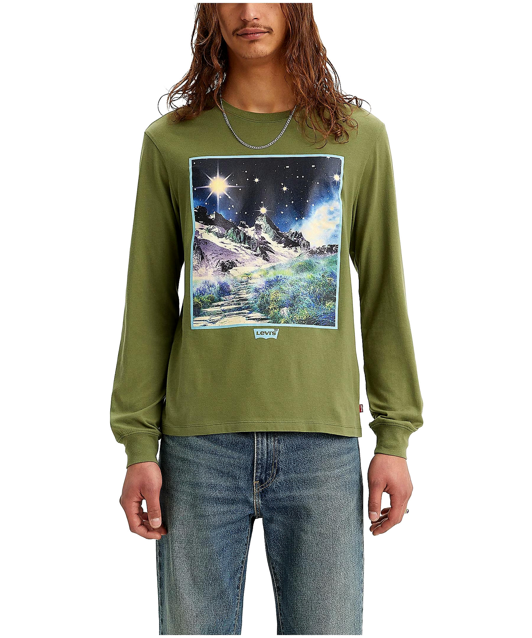 Levi's Men's Standard Fit Long Sleeve New World Standard Graphic T Shirt