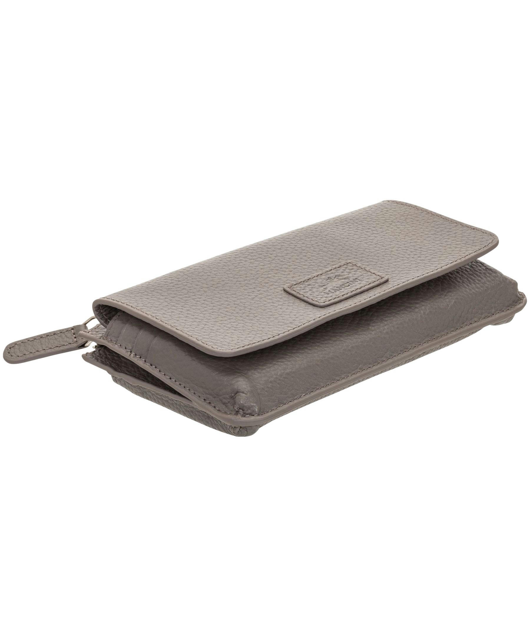 Mancini Leather Goods Women's Pebelled RFID Secure Crossbody Wallet