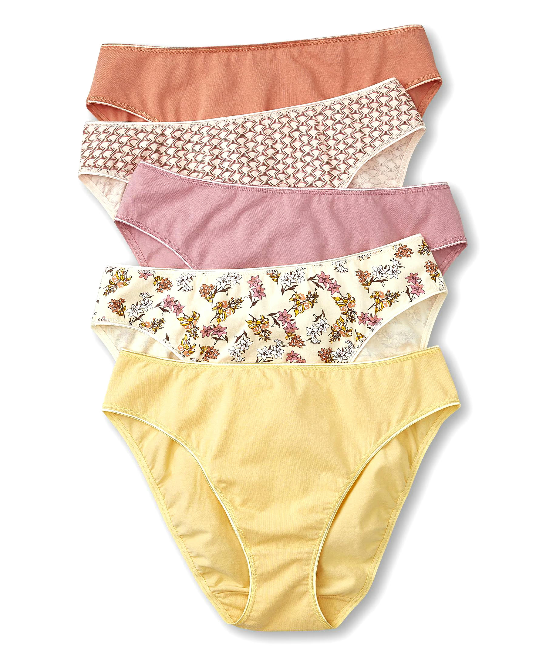 Denver Hayes Women's 5-pack Cotton Stretch Hi-Cut Underwear