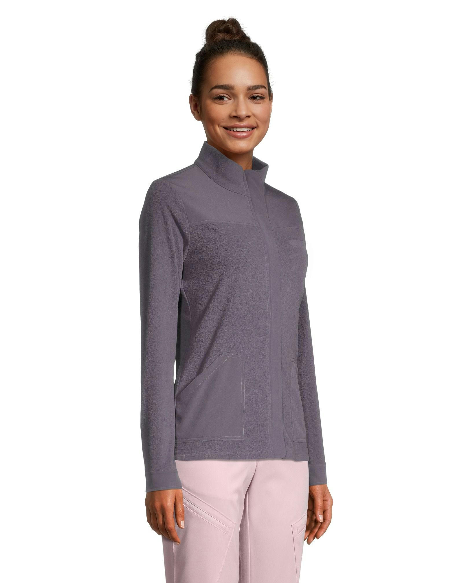 White Cross Women's Mixed Media Long Sleeve Work Shacket