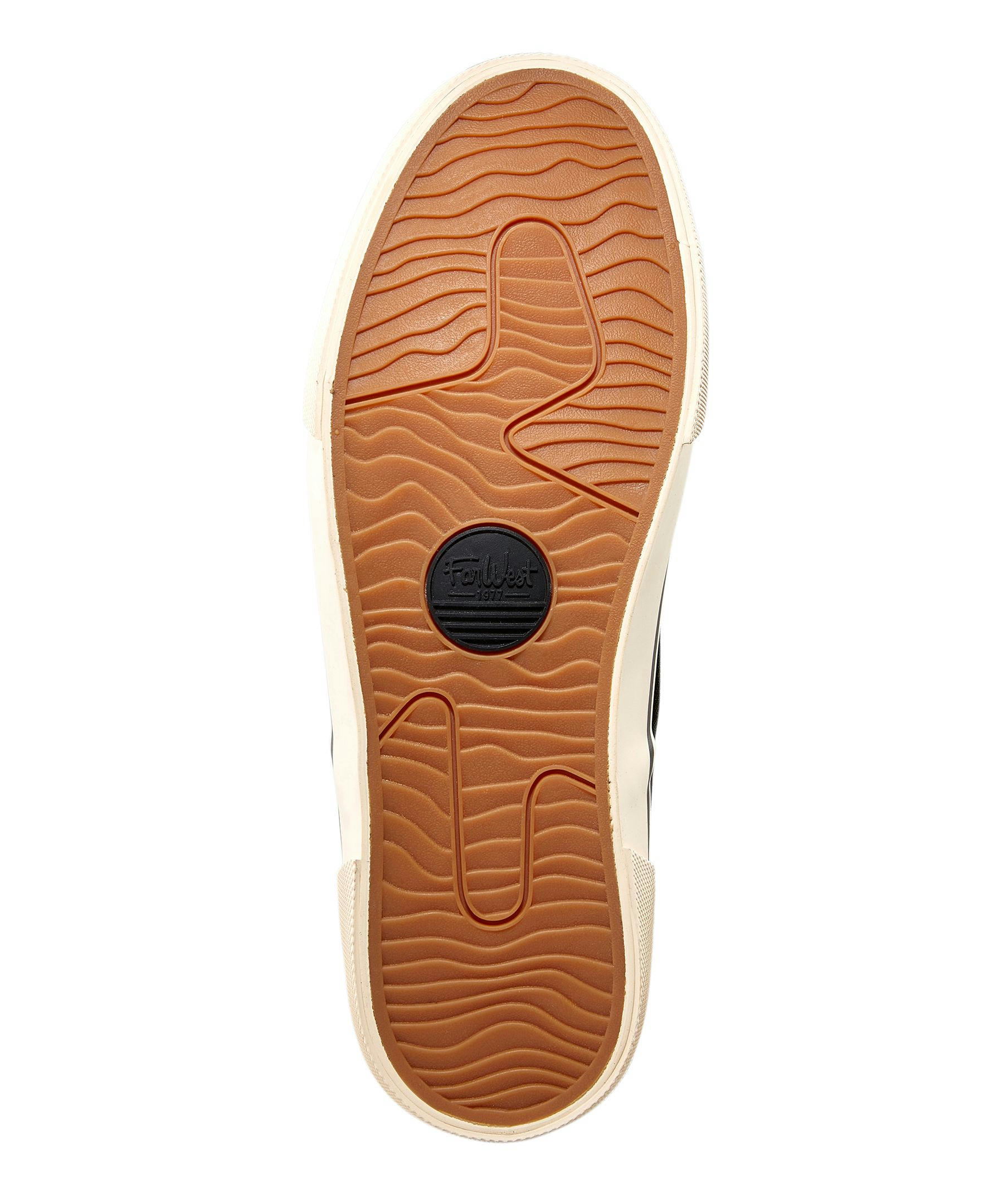 Men's Granville FreshTech Leather Lace-Up Sneakers - Black/Gold