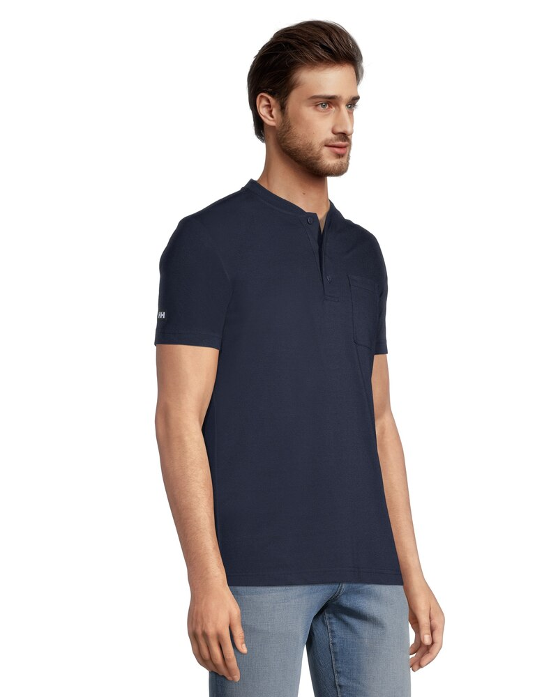 Men's 3 Button Placket Pique Henley Cotton Shirt