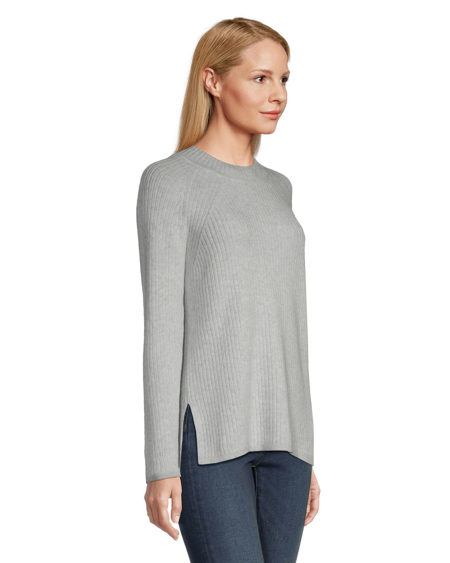 Denver Hayes Women's Semi Fitted Cozy Ribbed Crewneck Pullover