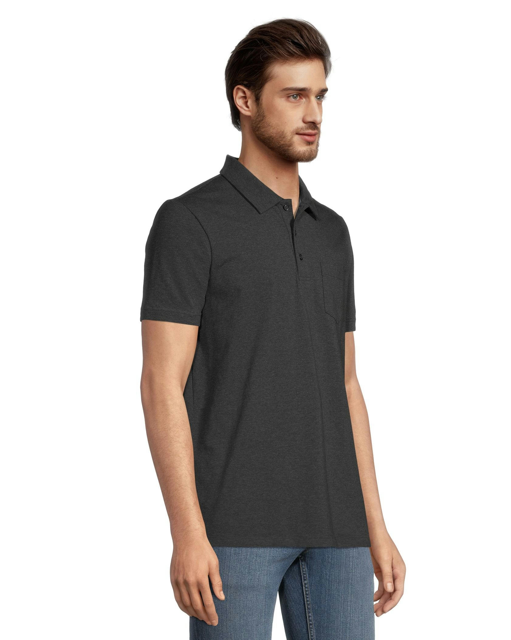 Denver Hayes Men's Modern Fit Stretch Polo Shirt