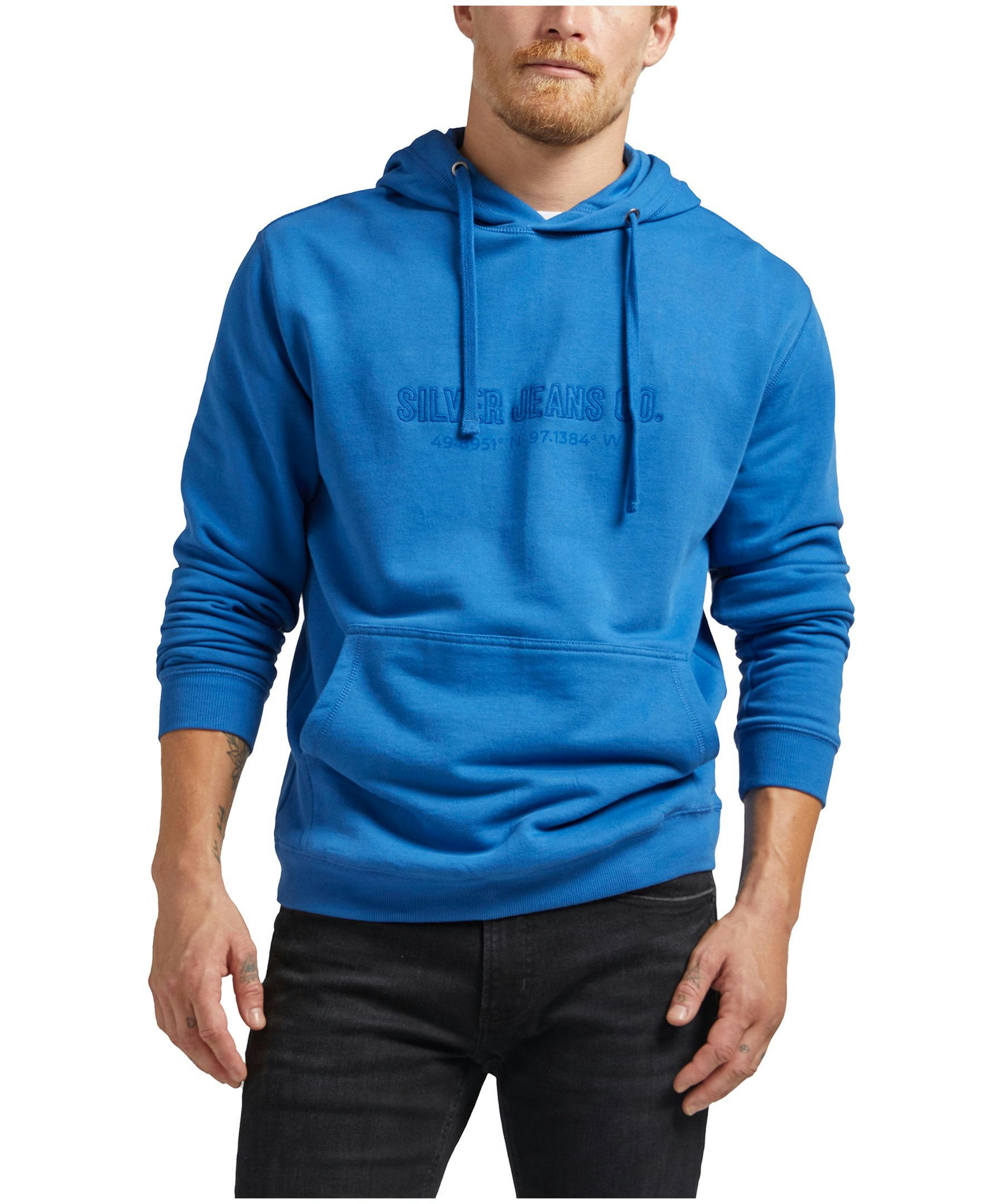 Silver Unisex Logo French Terry Hoodie Sweatershirt