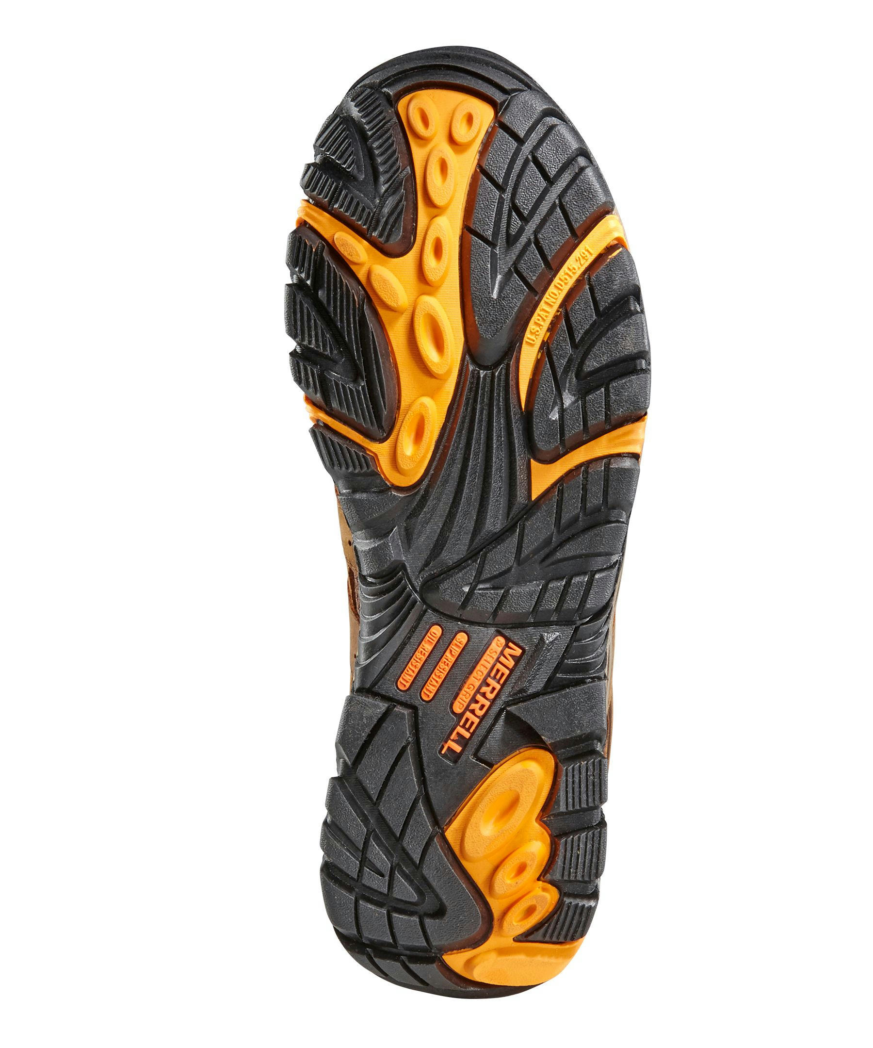 Merrell Work Men's Composite Toe Composite Plate Moab Vertex Mid-Cut Safety Boots - Taupe Grey