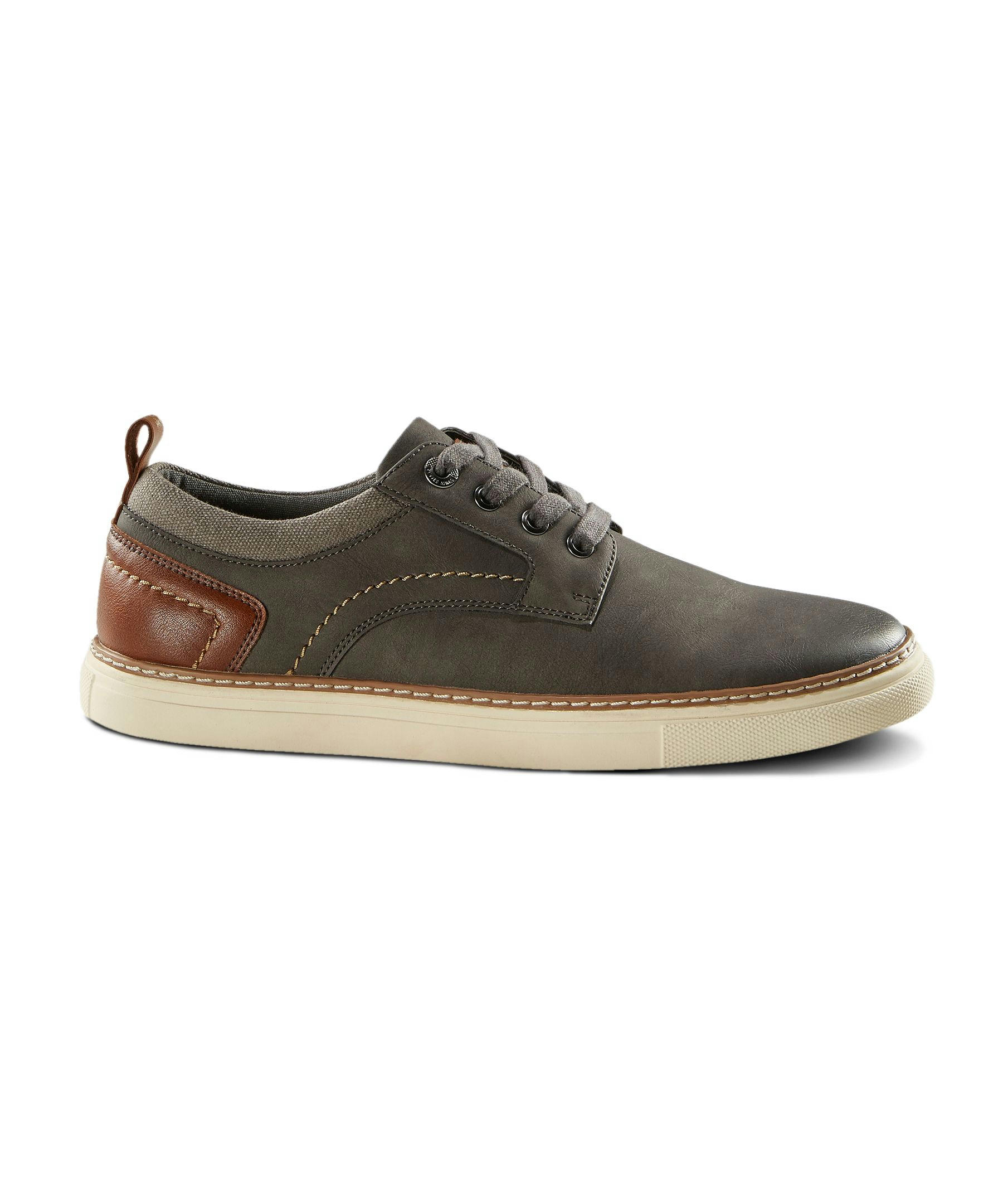 Denver Hayes Men's Dublin Two-Tone Faux Leather Lace Up Style Shoes - Grey