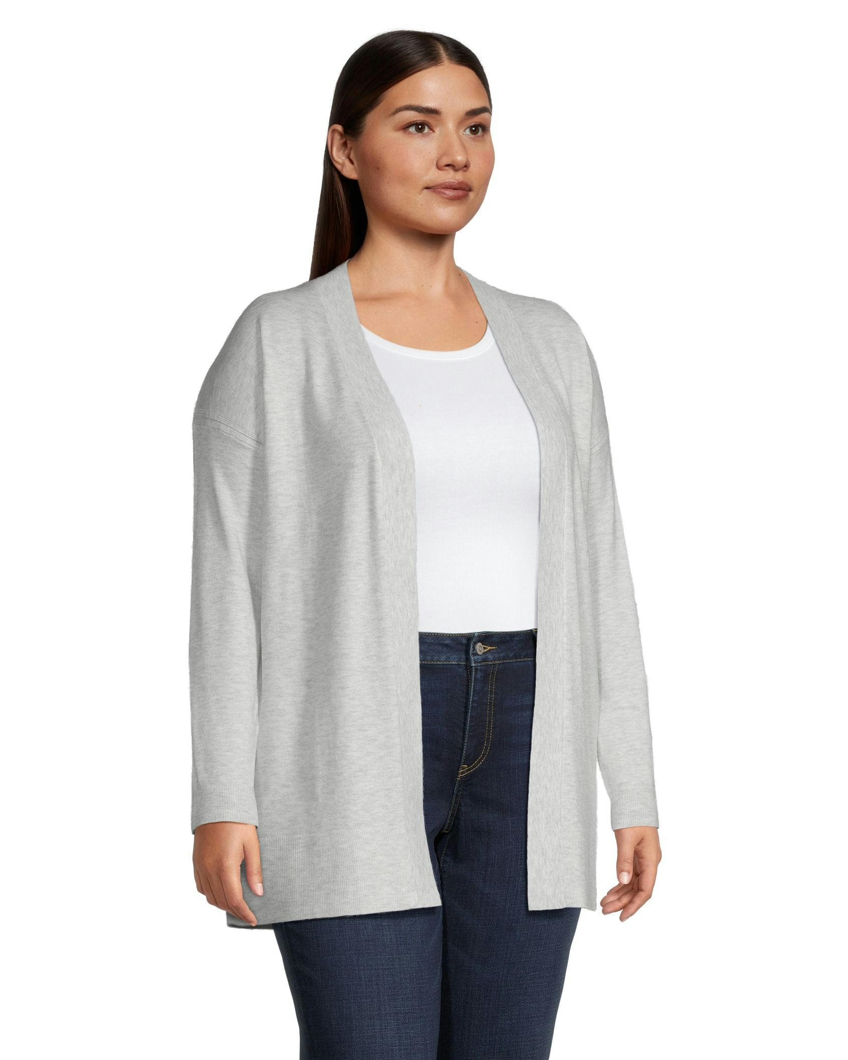 Denver Hayes Women's Knit Semi Fitted Open Cardigan