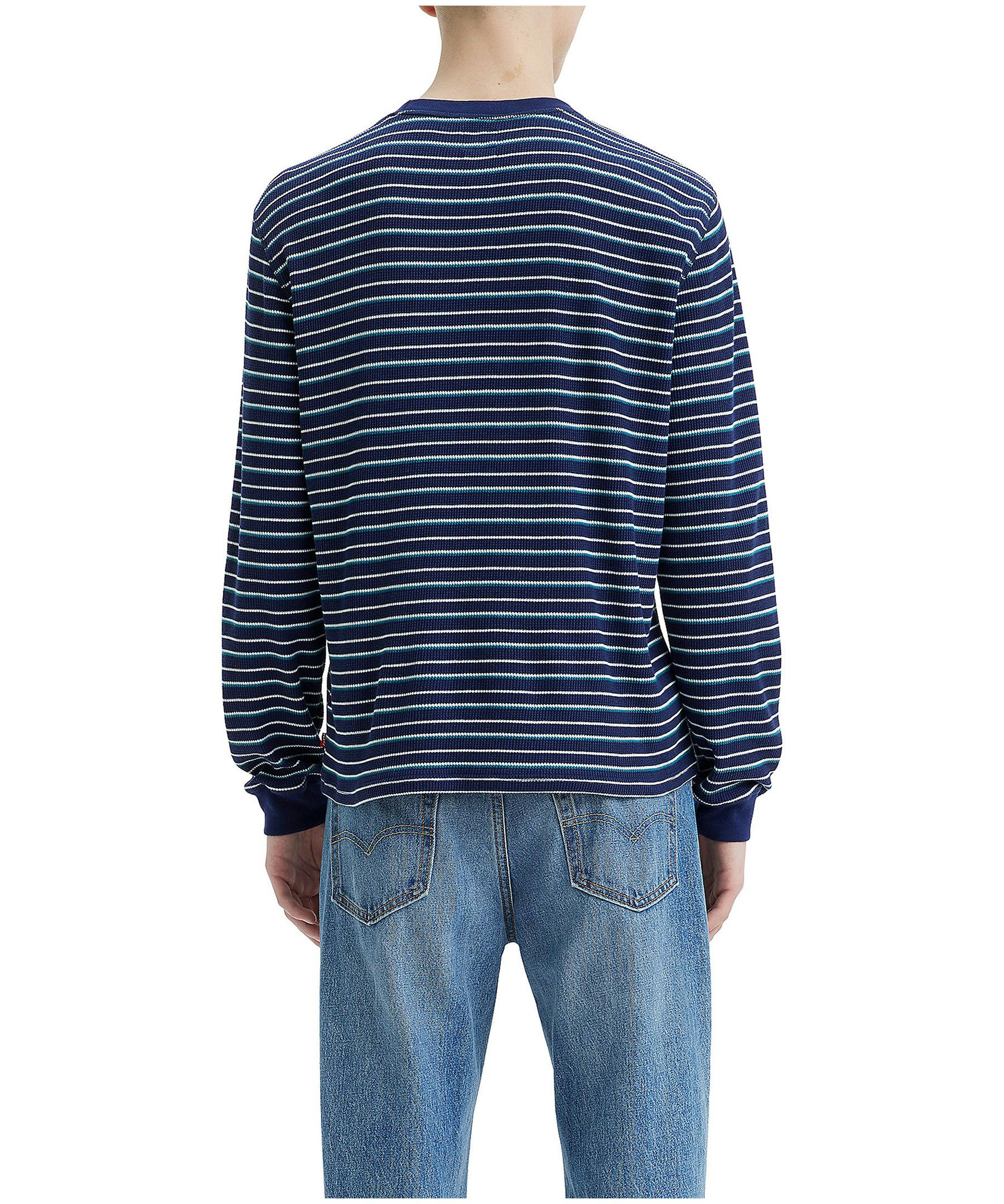 Levi's Men's Long Sleeve Striped Thermal Knit Top