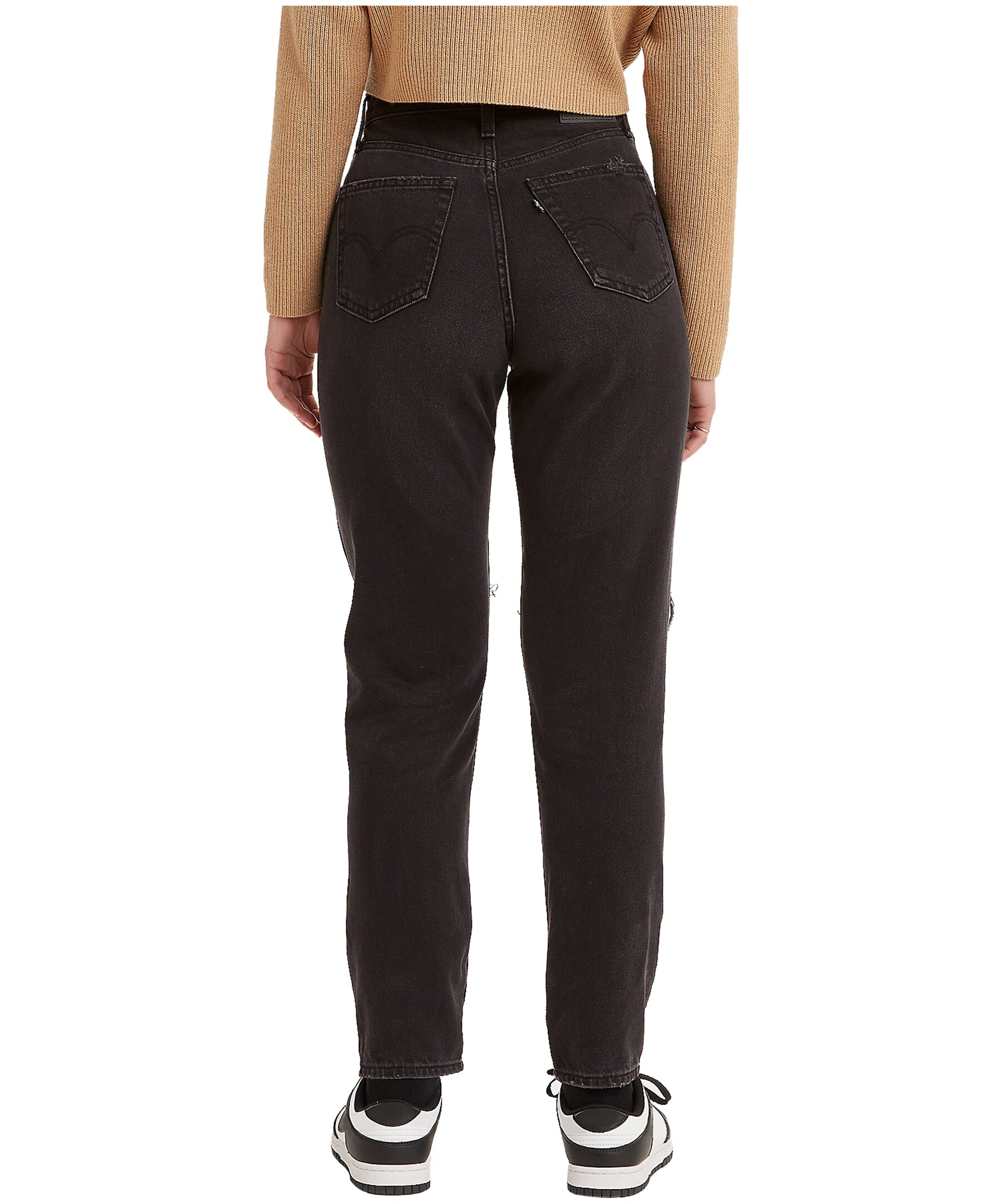 Levi's Women's High Rise Tapered Leg Mom Jeans - Black