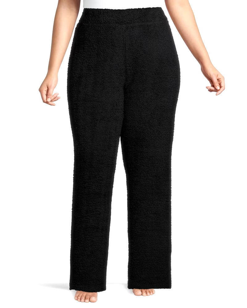 Denver Hayes Women's Cozy Plush Relaxed Fit Straight Leg Pajama Pants