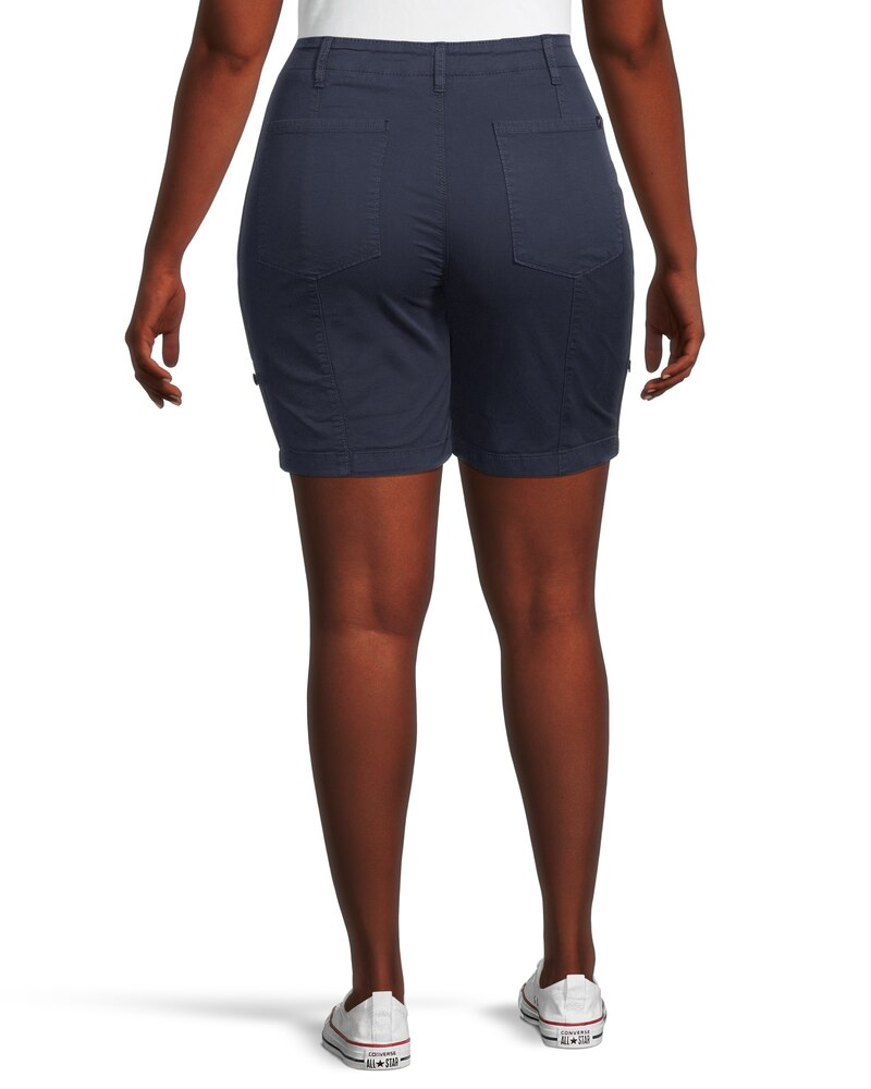 Denver Hayes Women's Garment Wash High Rise Bermuda Shorts