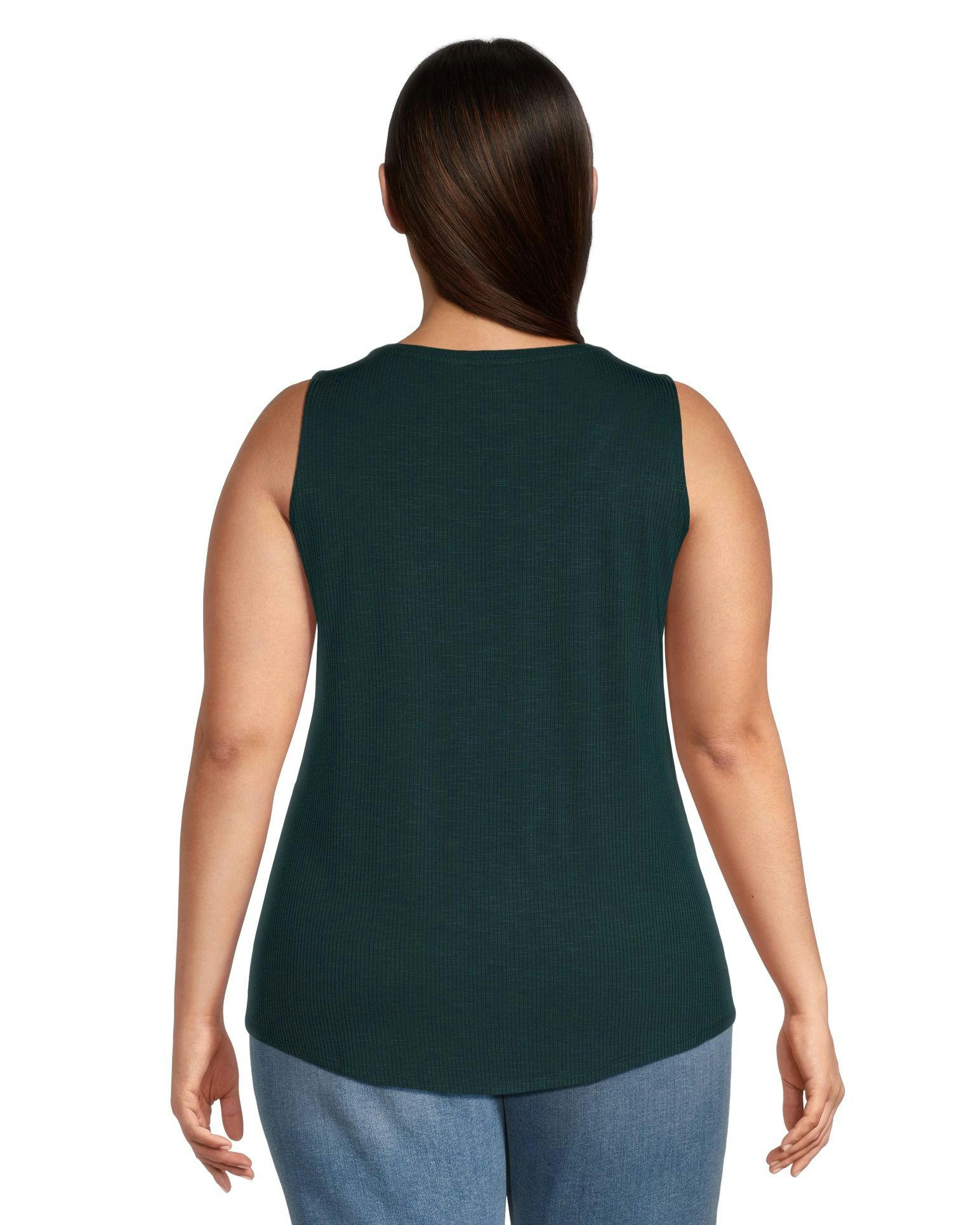 Denver Hayes Women's Ribbed Scoop Neck Tank Top