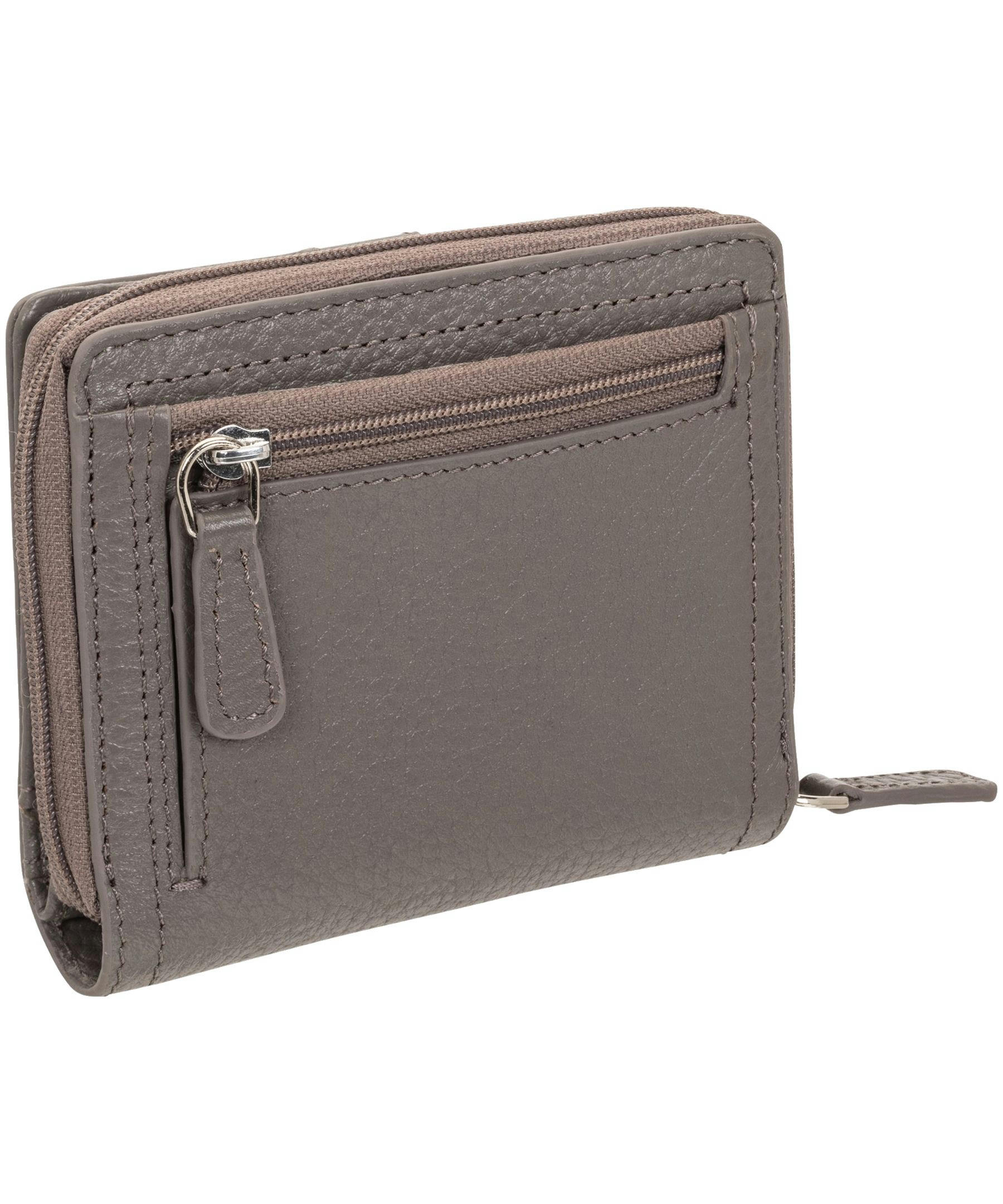 Mancini Leather Goods Women's Peblled RFID Secure Small Clutch Wallet