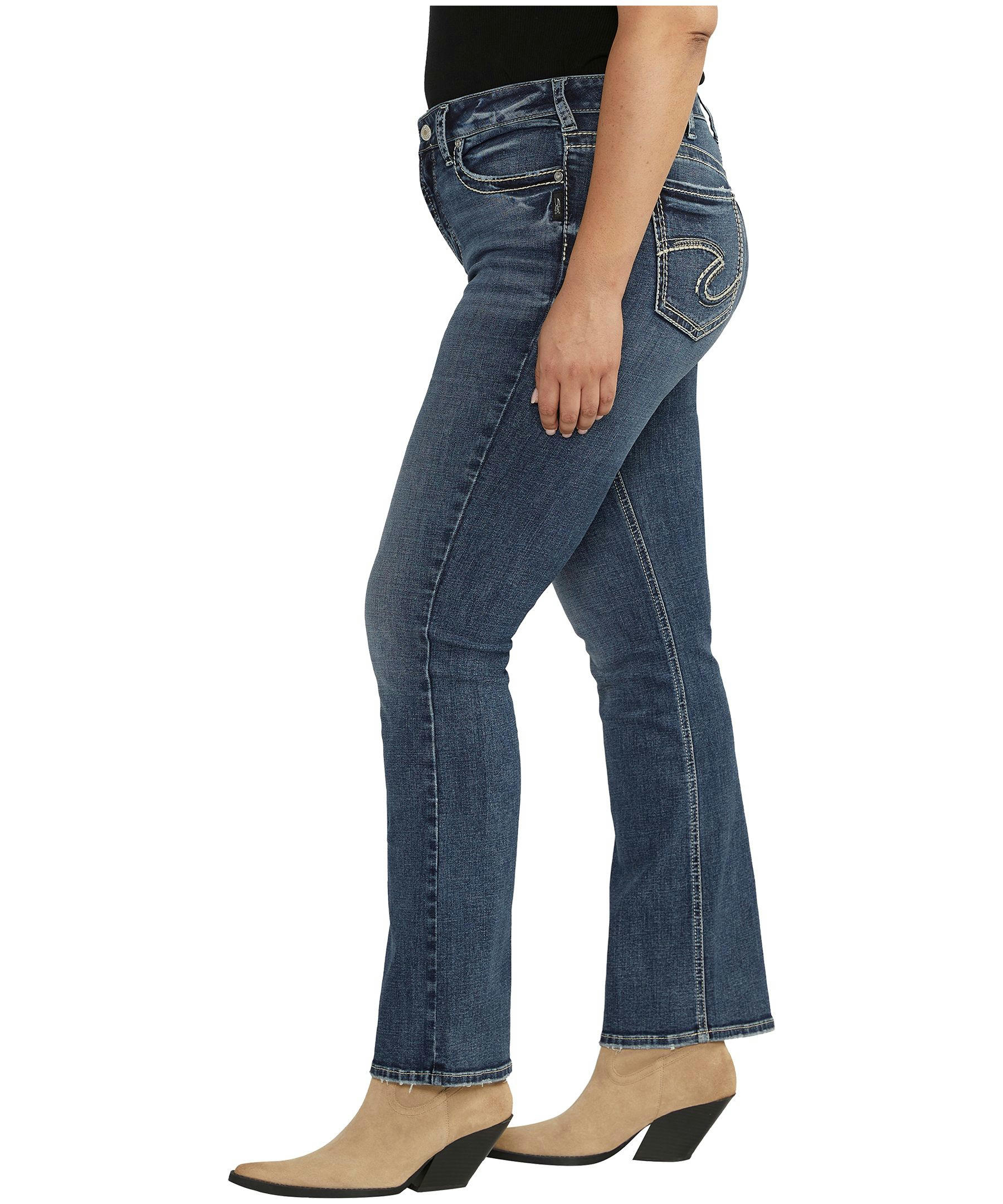 Silver Women's Suki Mid Rise Curvy Fit Bootcut Jeans