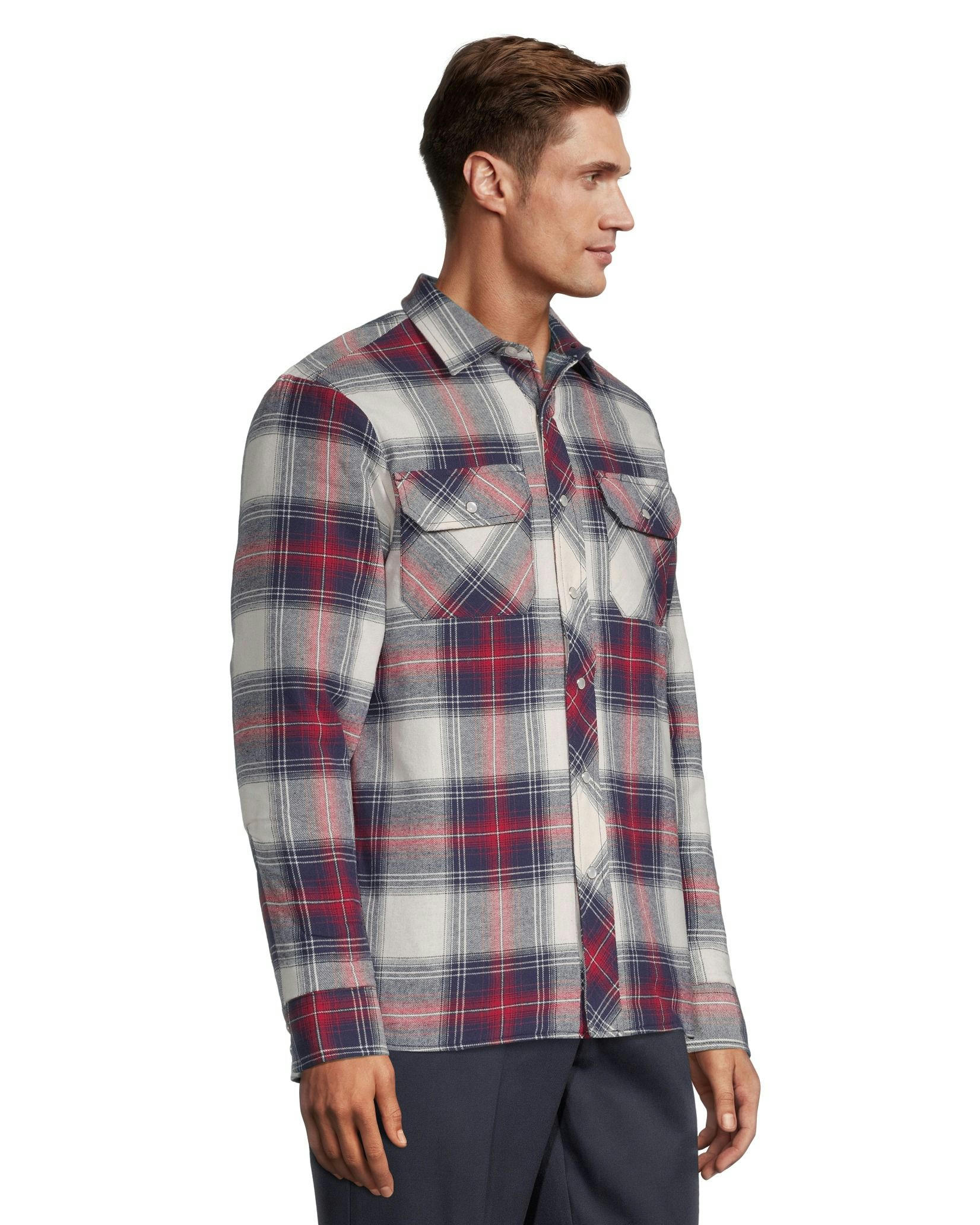 Aggressor Men's Snap-Front Plaid Quilted Flannel Work Shirt