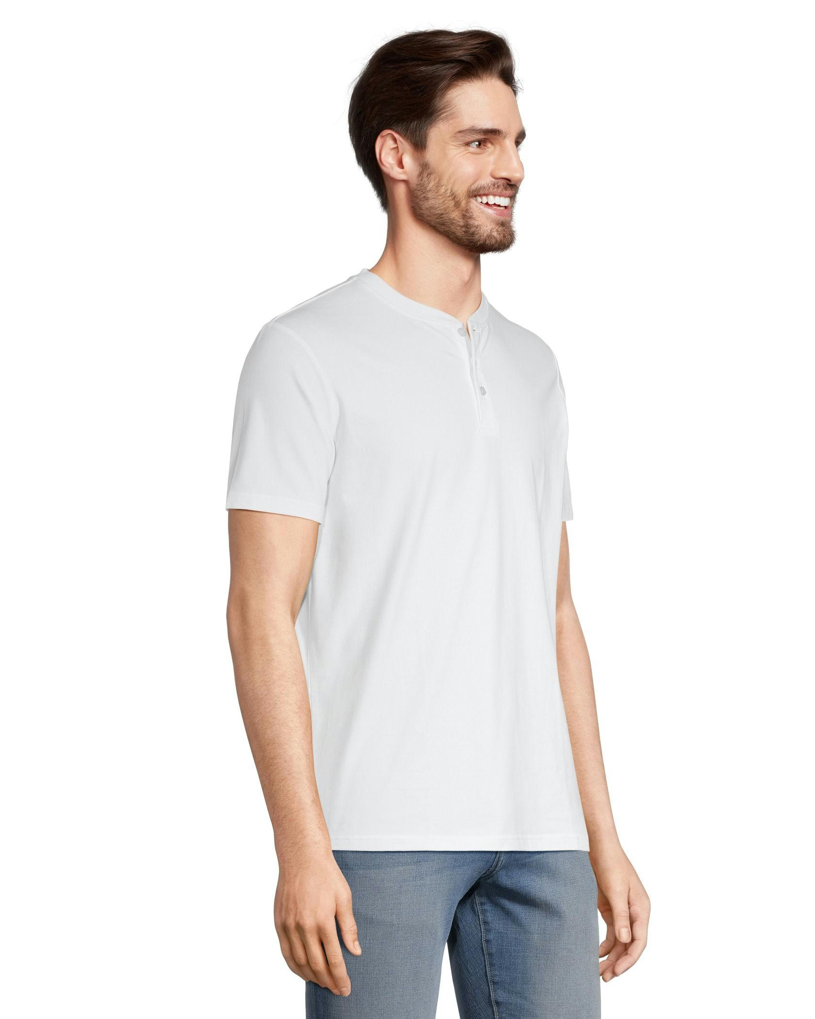 Men's Stretch Short Sleeve Henley Shirt