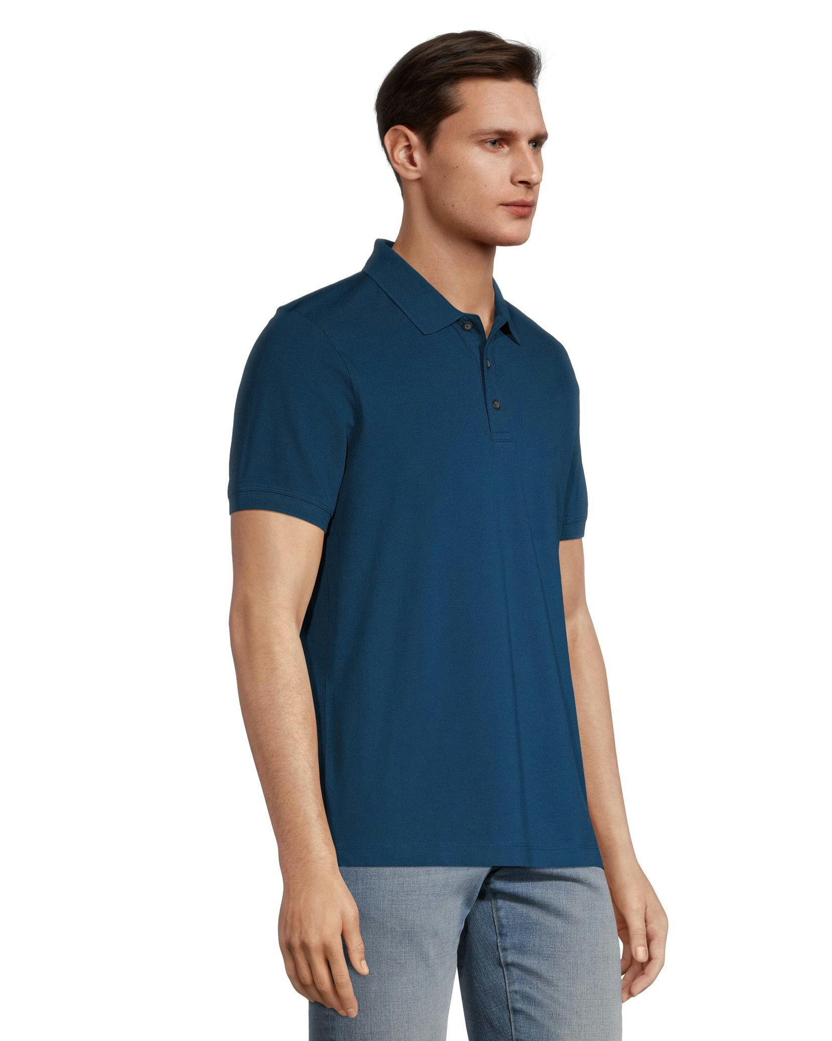 Denver Hayes Men's 50 Wash Stretch Pique Modern Fit Polo Shirt