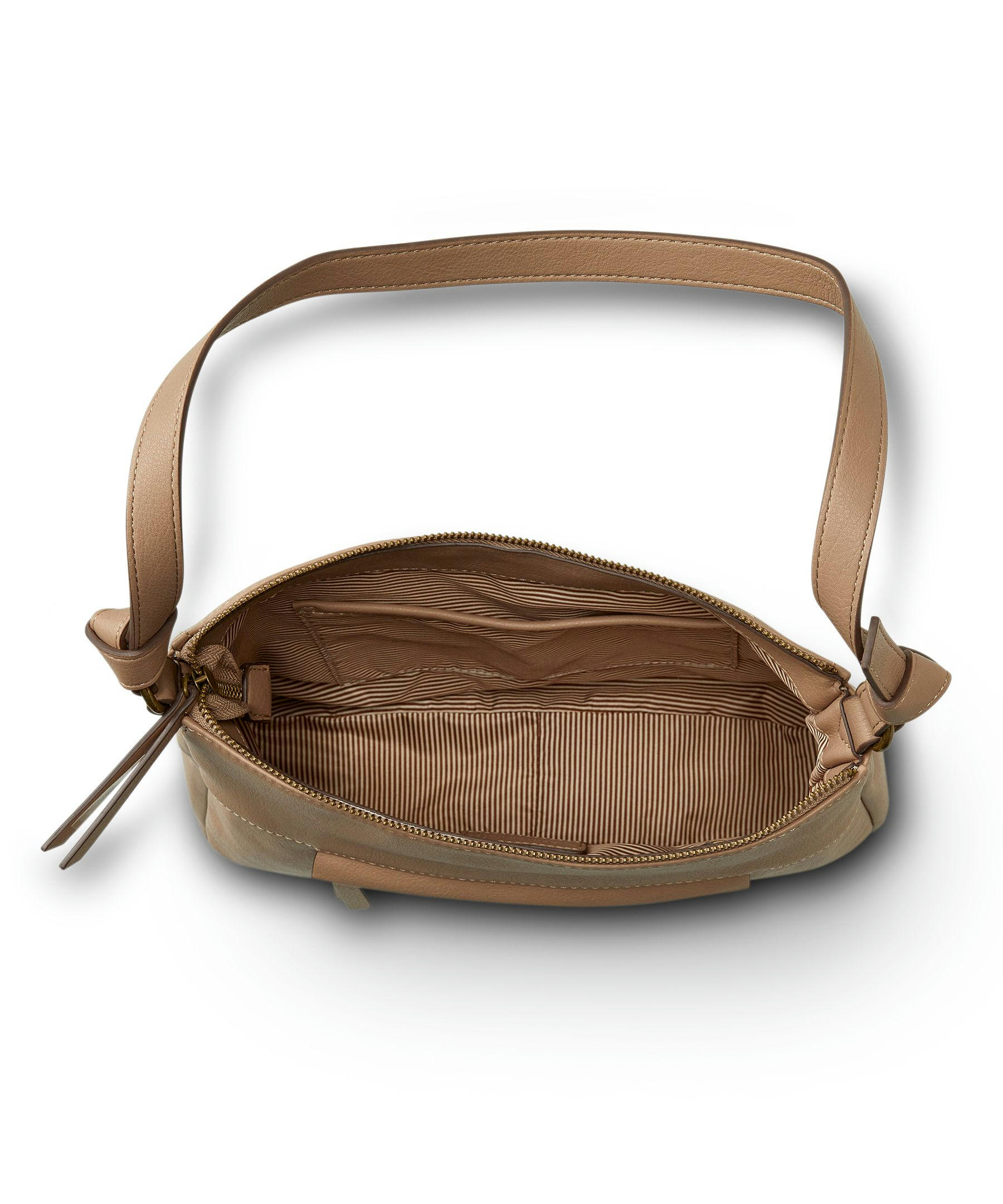 Denver Hayes Women's Shoulder Bag with Stitch Detailing and Zippered Outer Pocket