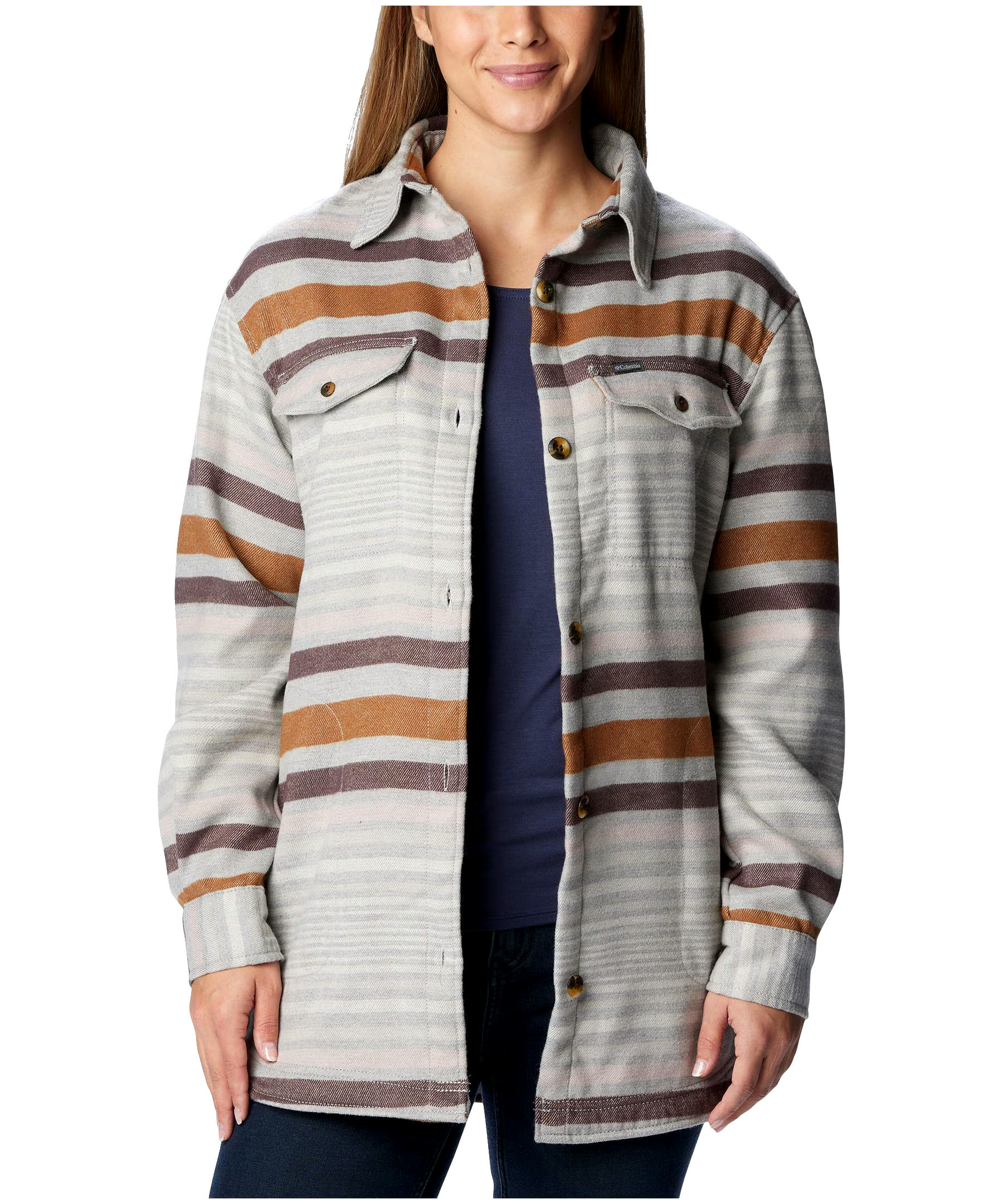 Columbia Women's Calico Basin Casual Fit Long Sleeve Shacket