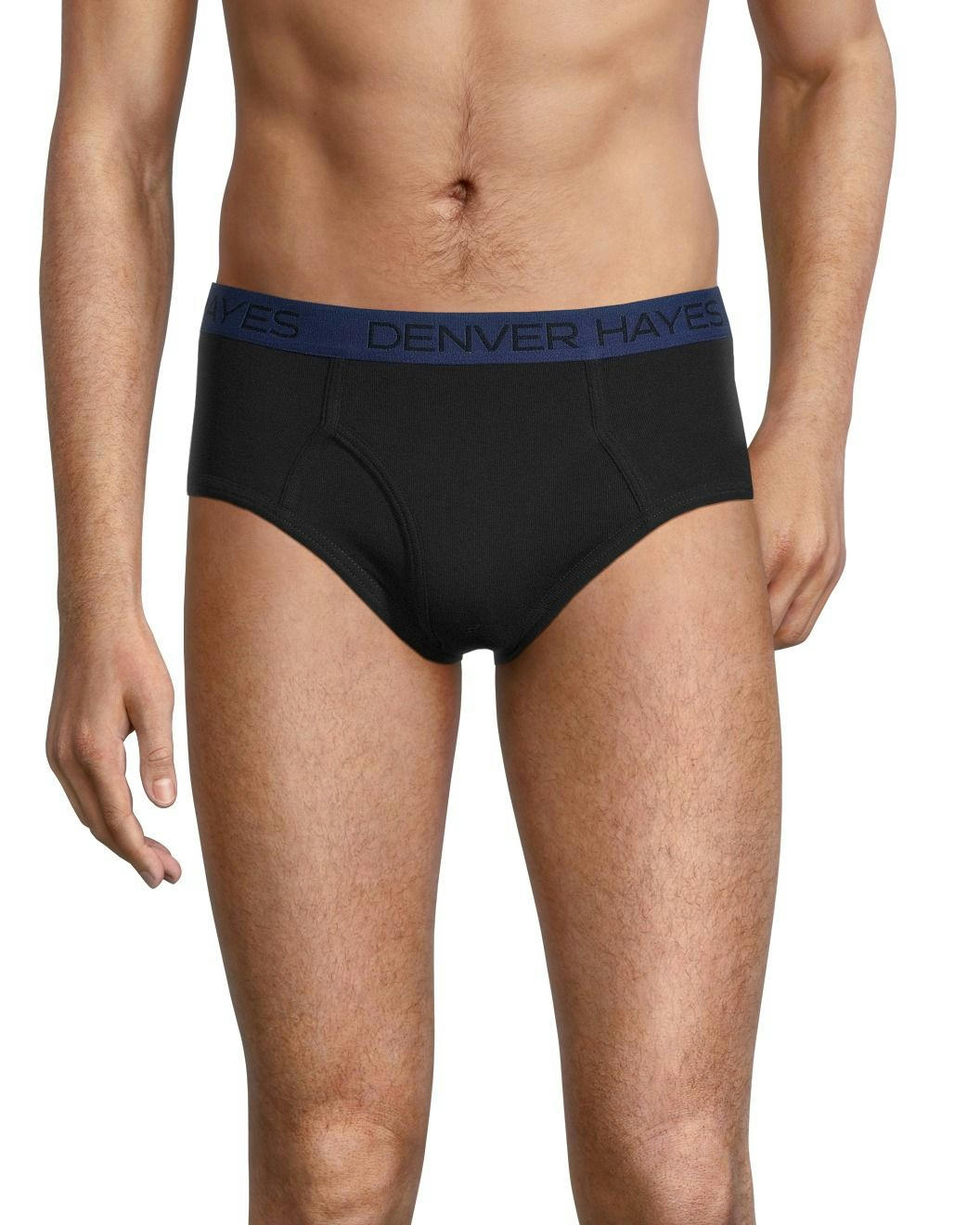 Denver Hayes Men's 3 Pack Cotton Basic Briefs - Black