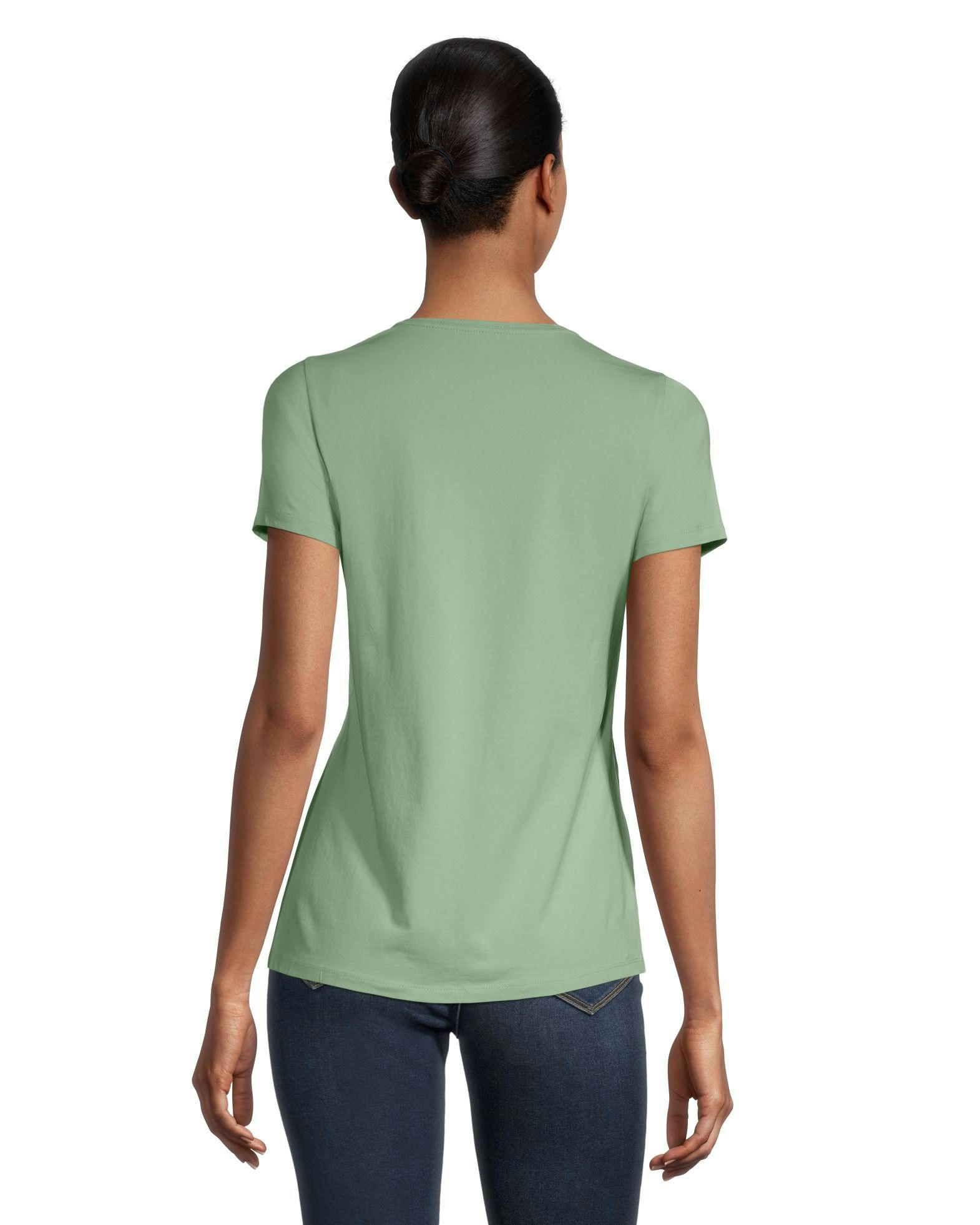 Women's Short Sleeve Semi-Fitted V-Neck T Shirt