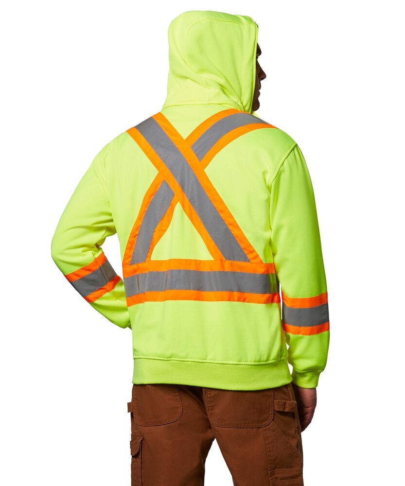 Dakota WorkPro Series Men's Hi-Visibility Lined Full Zip Hoodie Sweatshirt